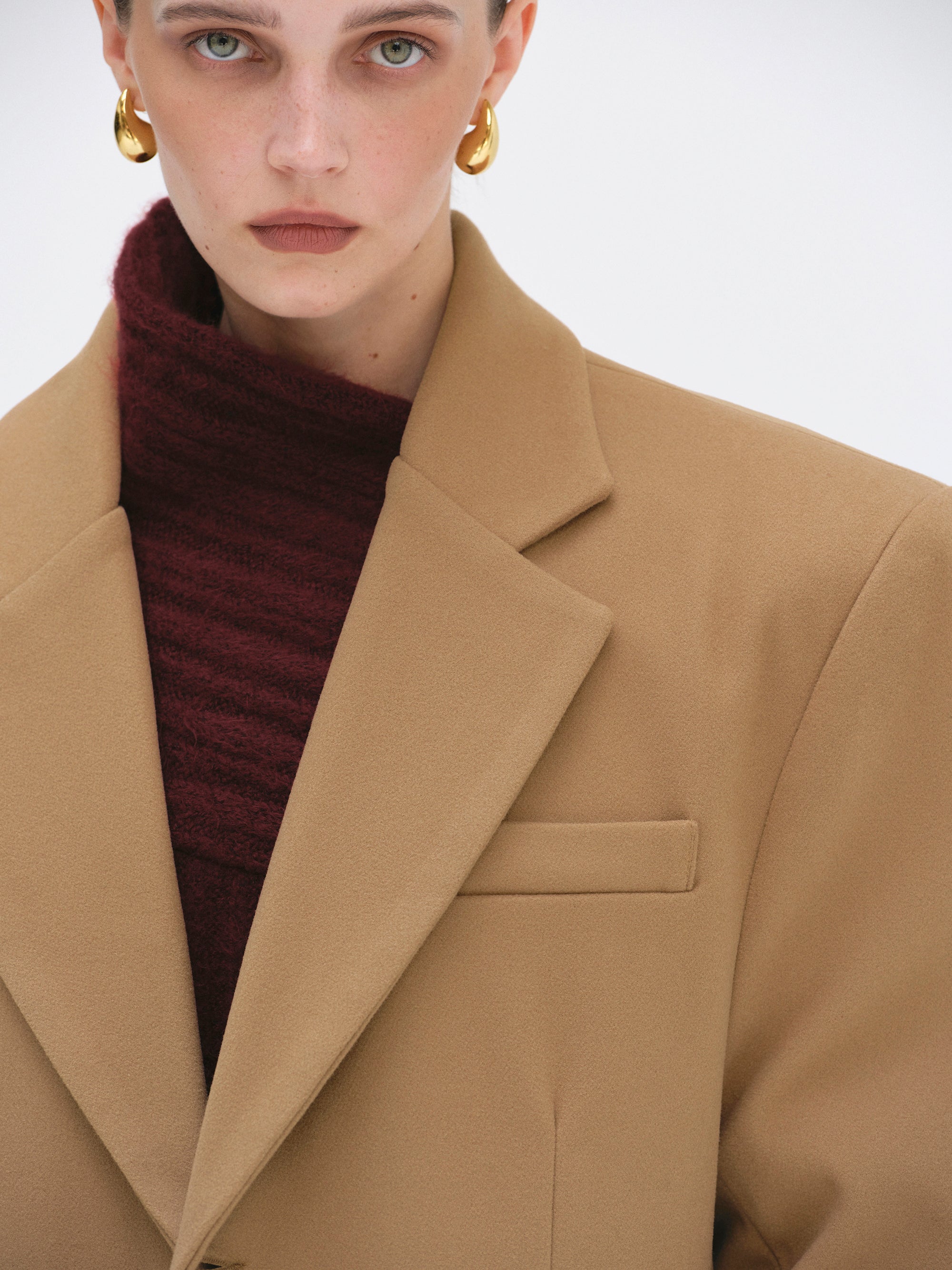 Hayk Oversized Boyfriend Blazer, Camel