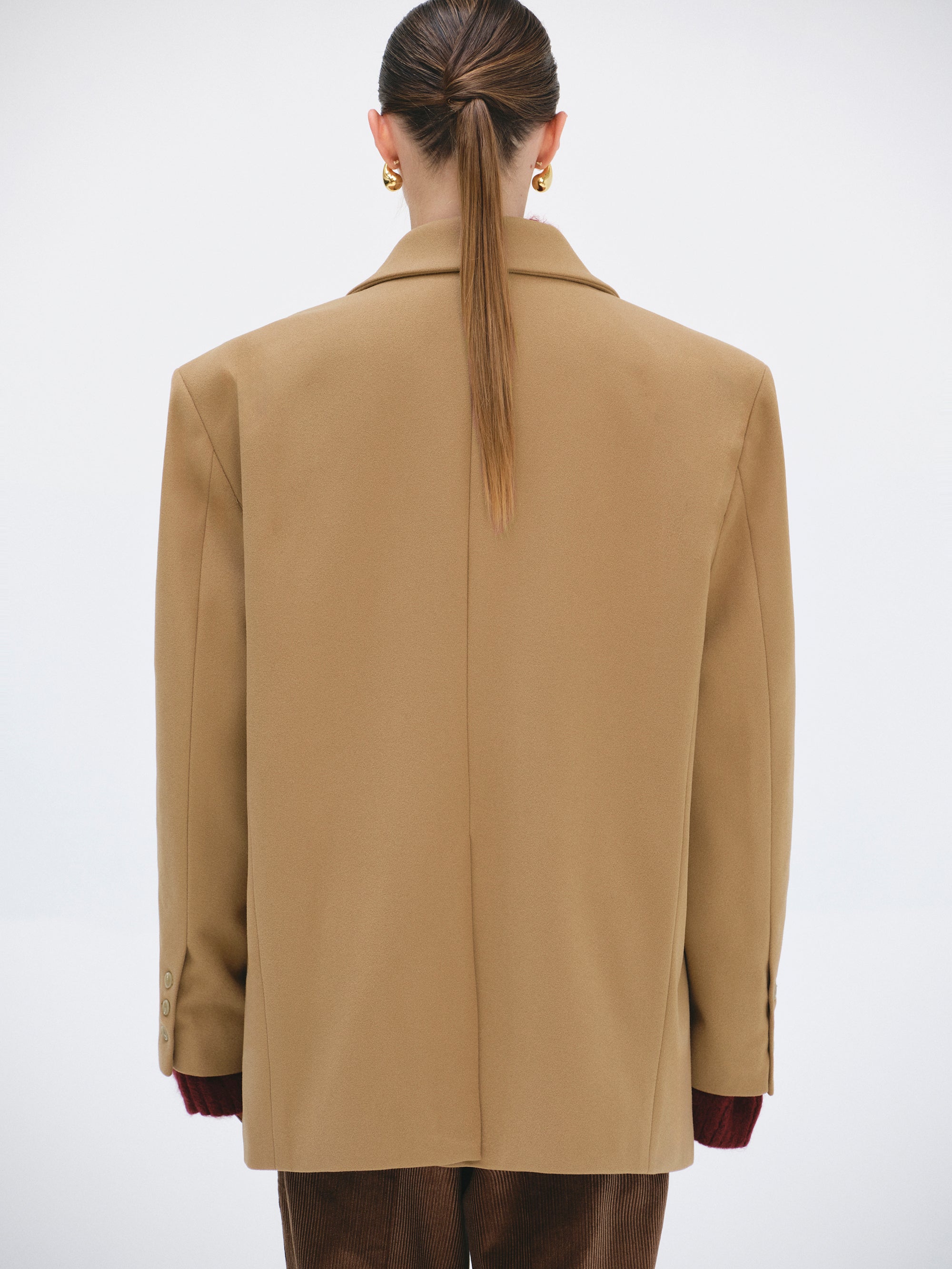 Hayk Oversized Boyfriend Blazer, Camel
