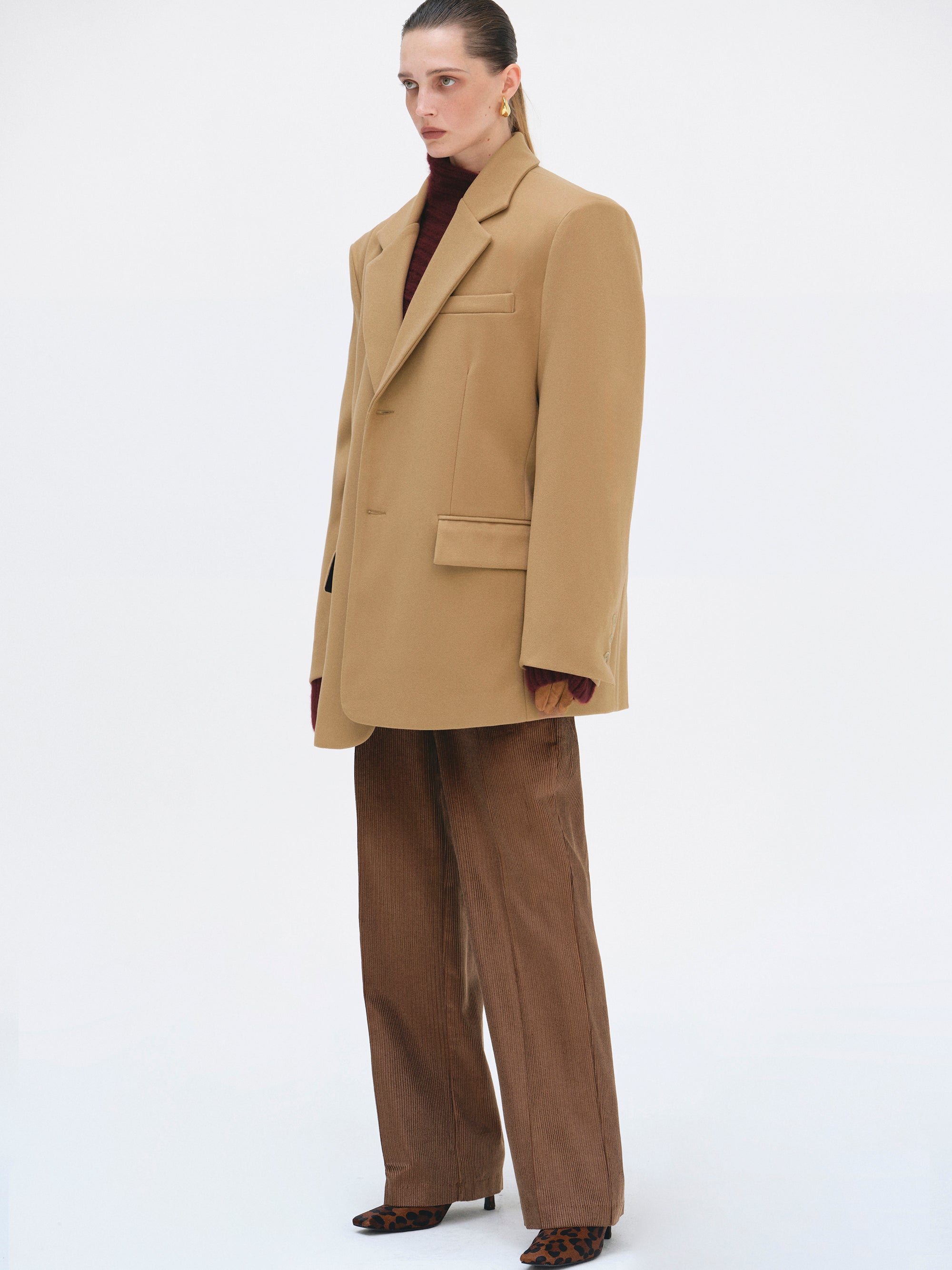 Hayk Oversized Boyfriend Blazer, Camel