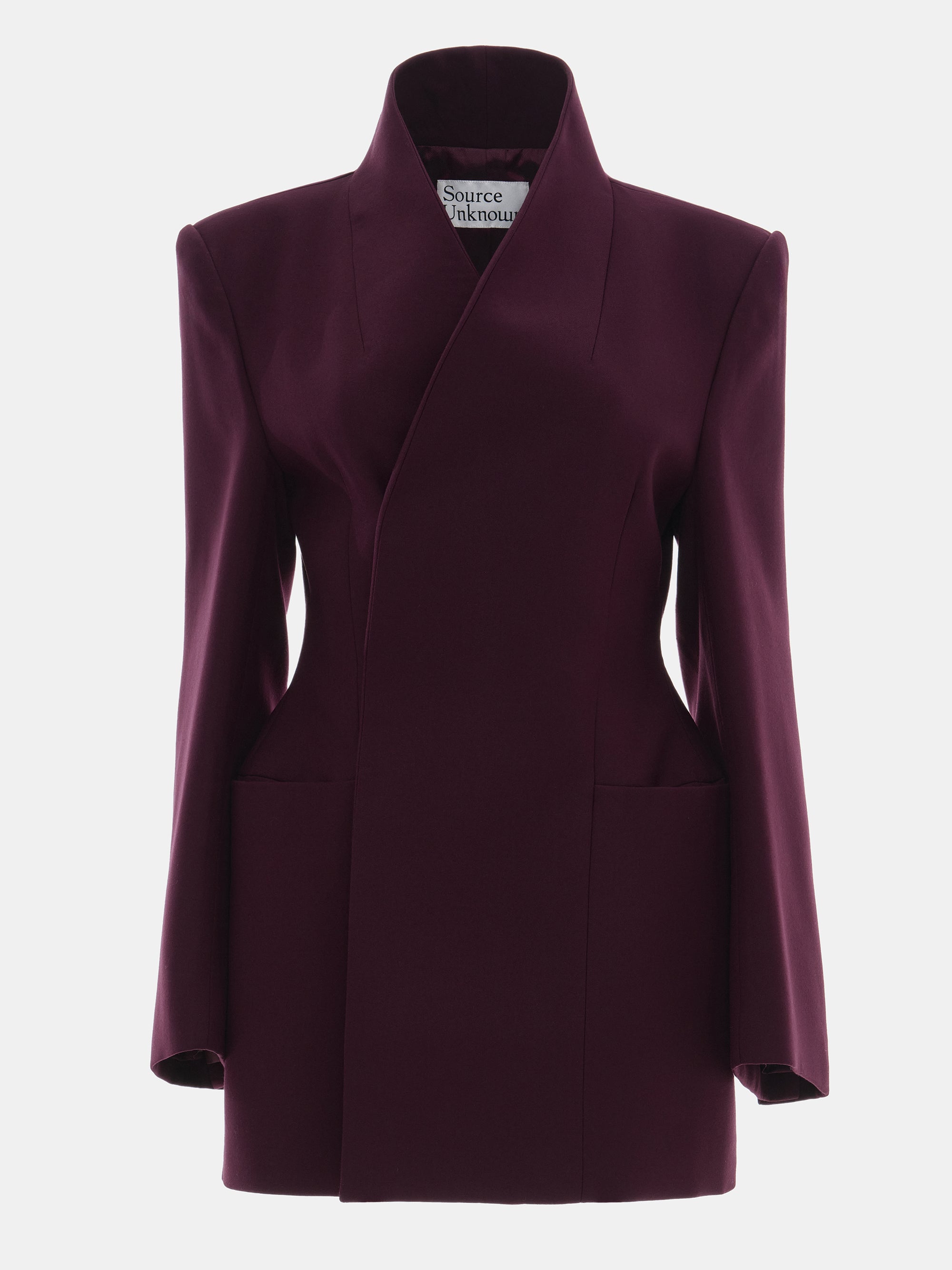 Corrin Wrap Blazer, Merlot