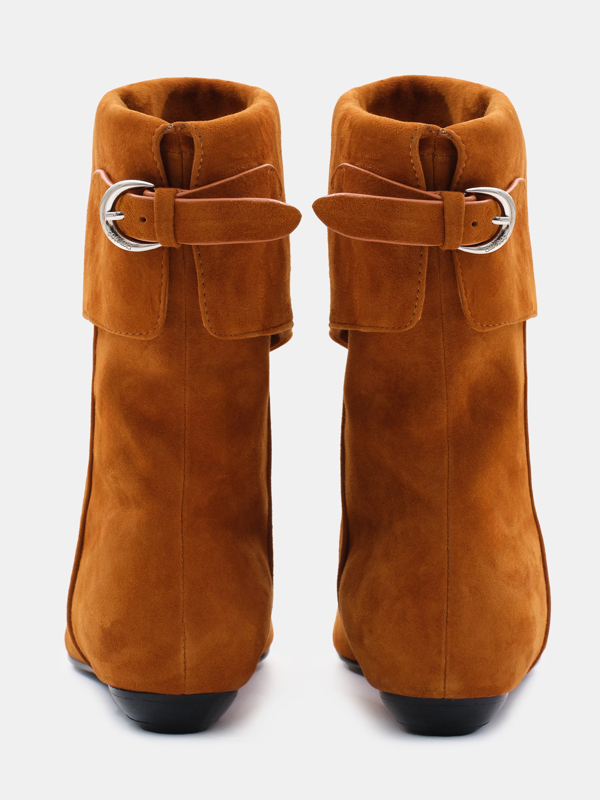 Midcalf Suede Boots, Reddish Brown