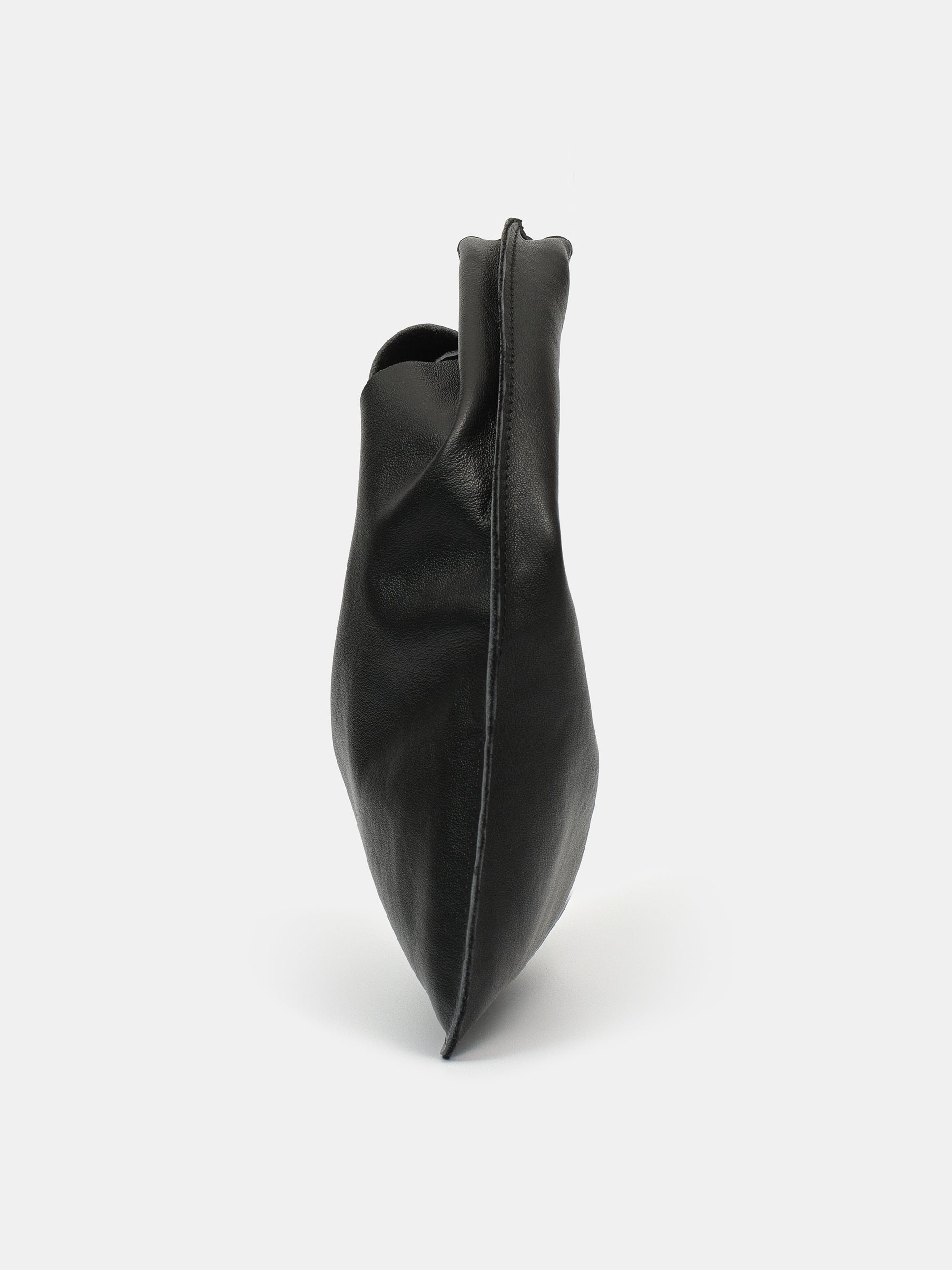 Leather Grab Bag, Black