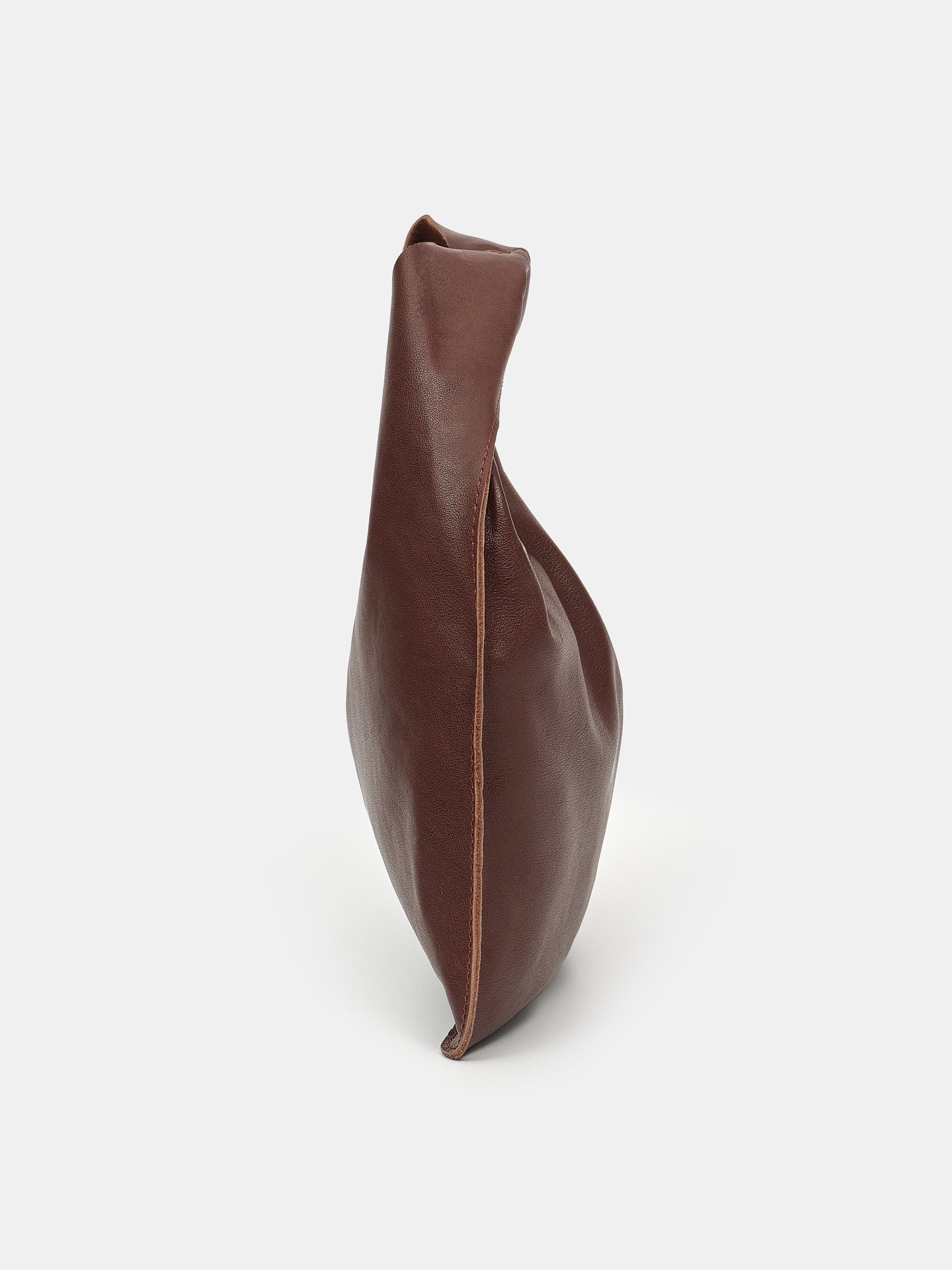 Leather Grab Bag, Brown