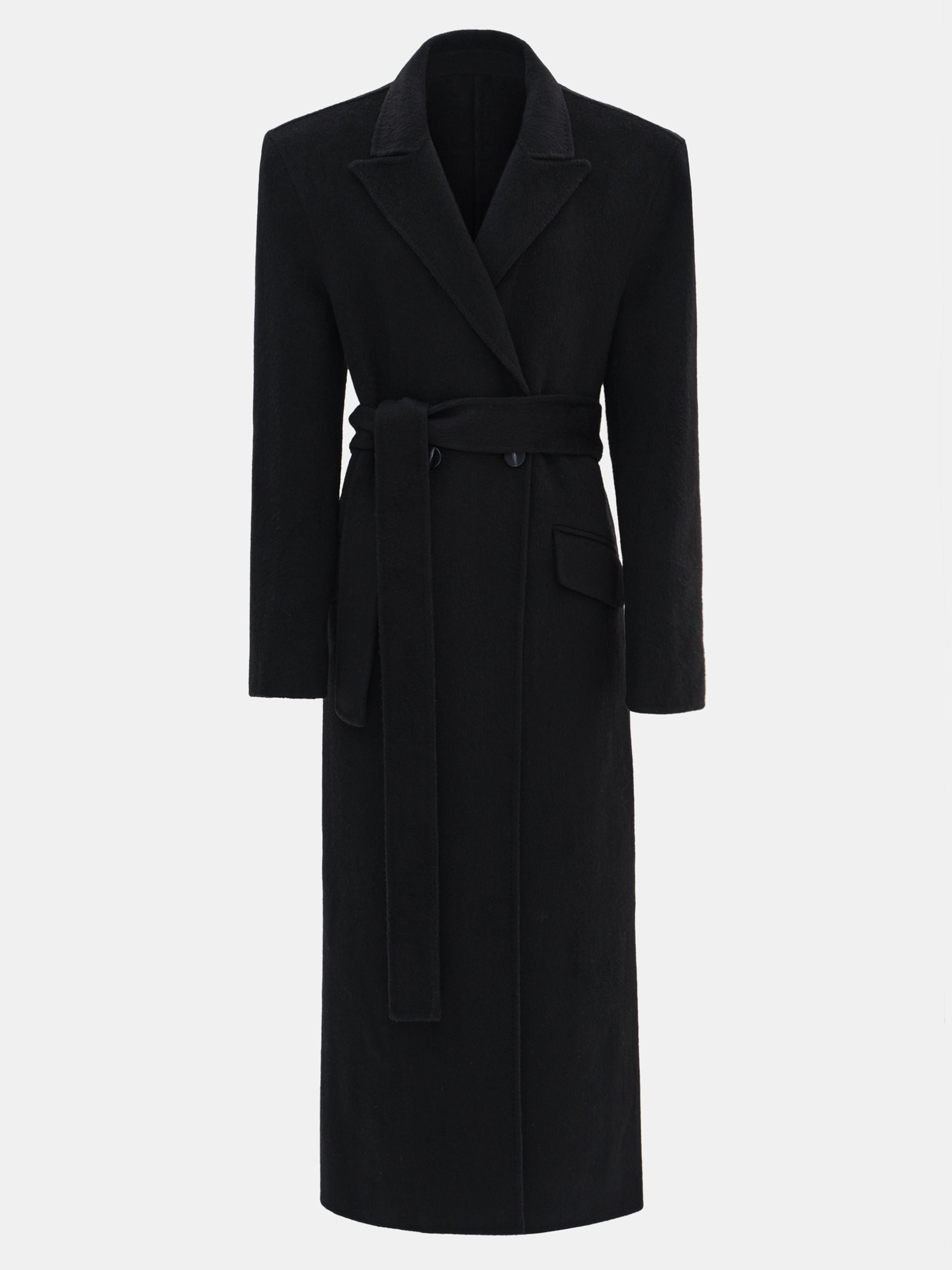 Oversized Scarf Coat, Black