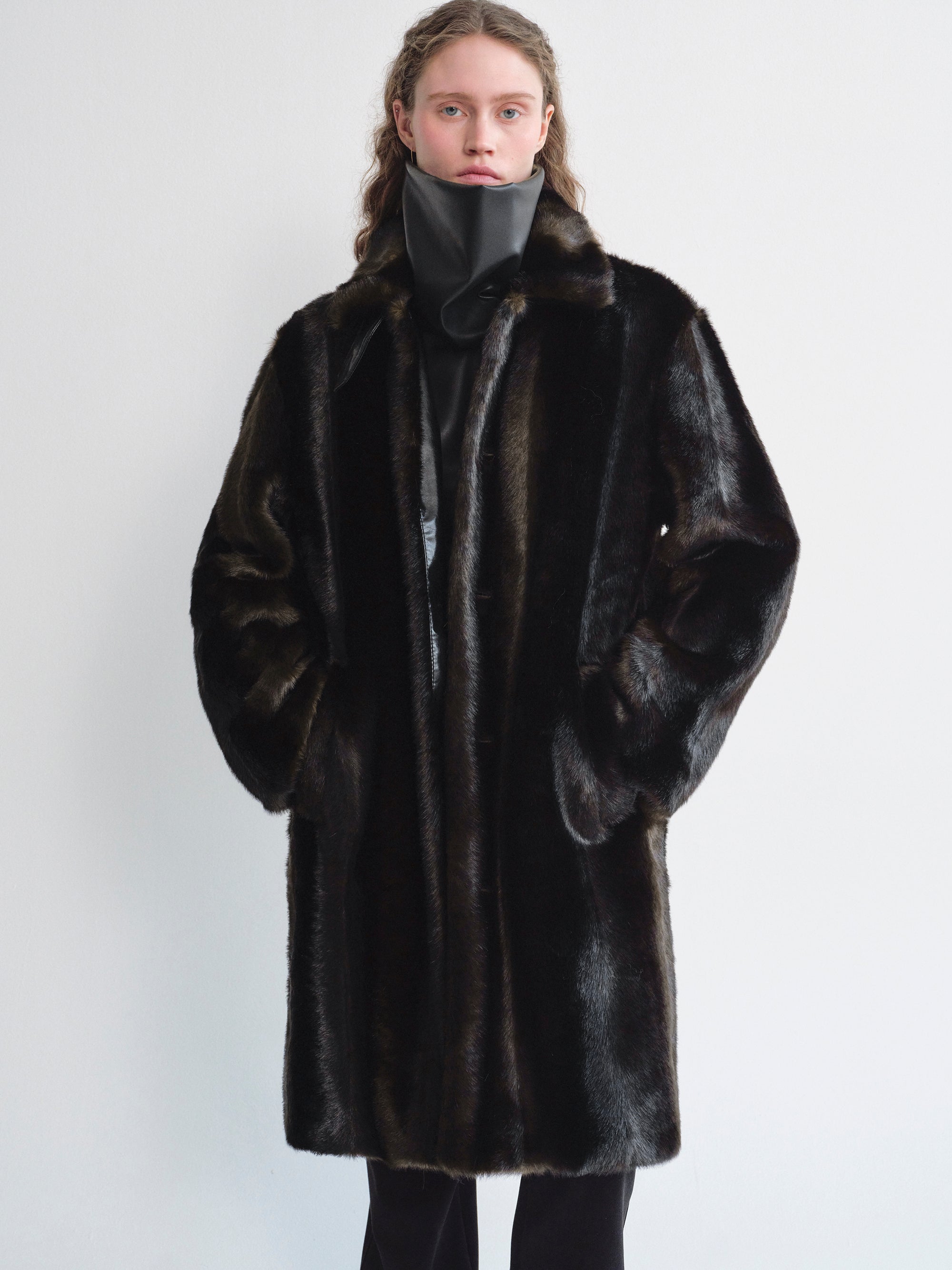 UNKNOWN BLACK FAUX FUR JACKET ファージャケット UNKNOWN BLACK FAUX FUR JACKET ファージャケット