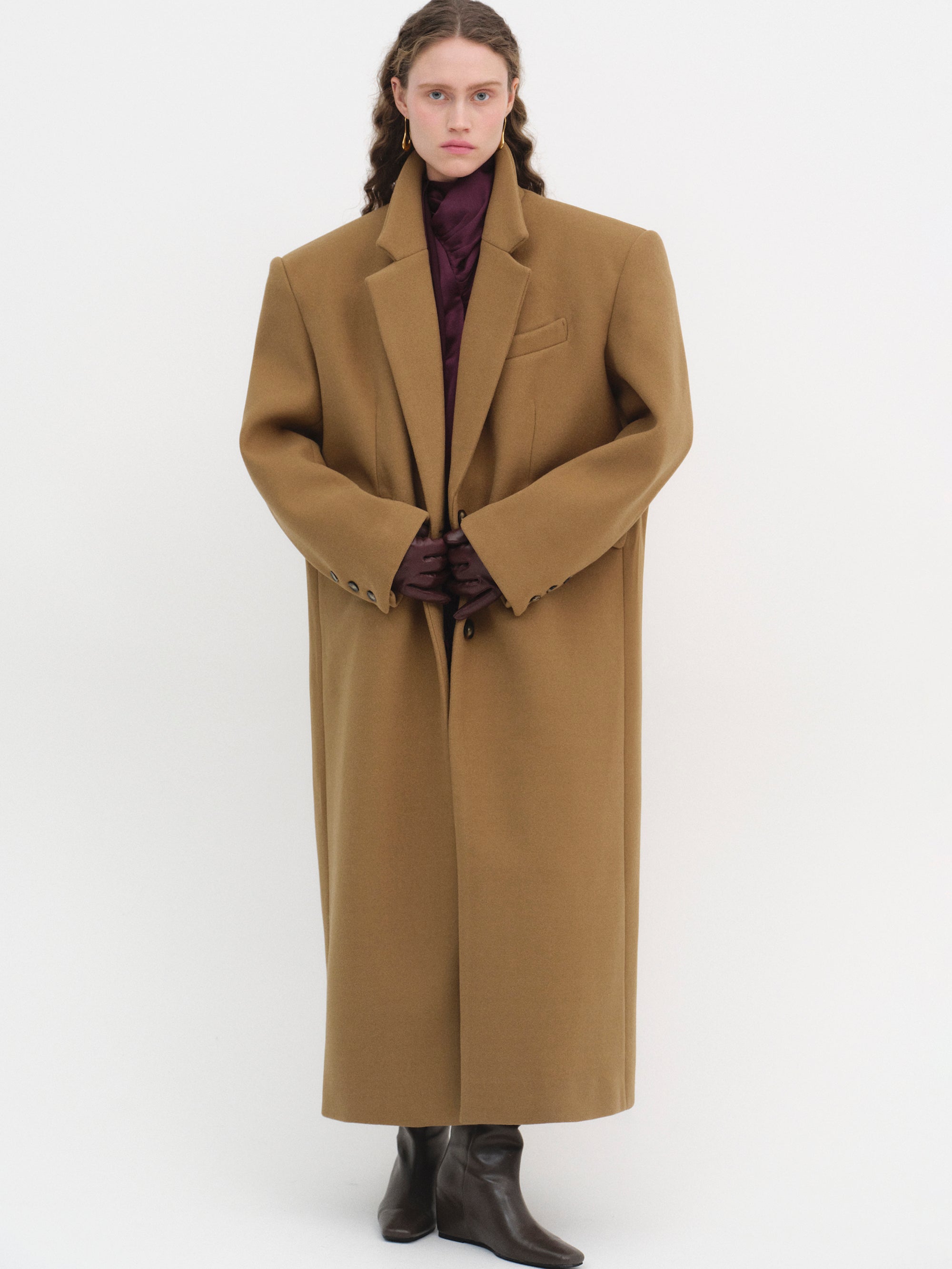 Single-breasted Maxi Coat, Nutshell