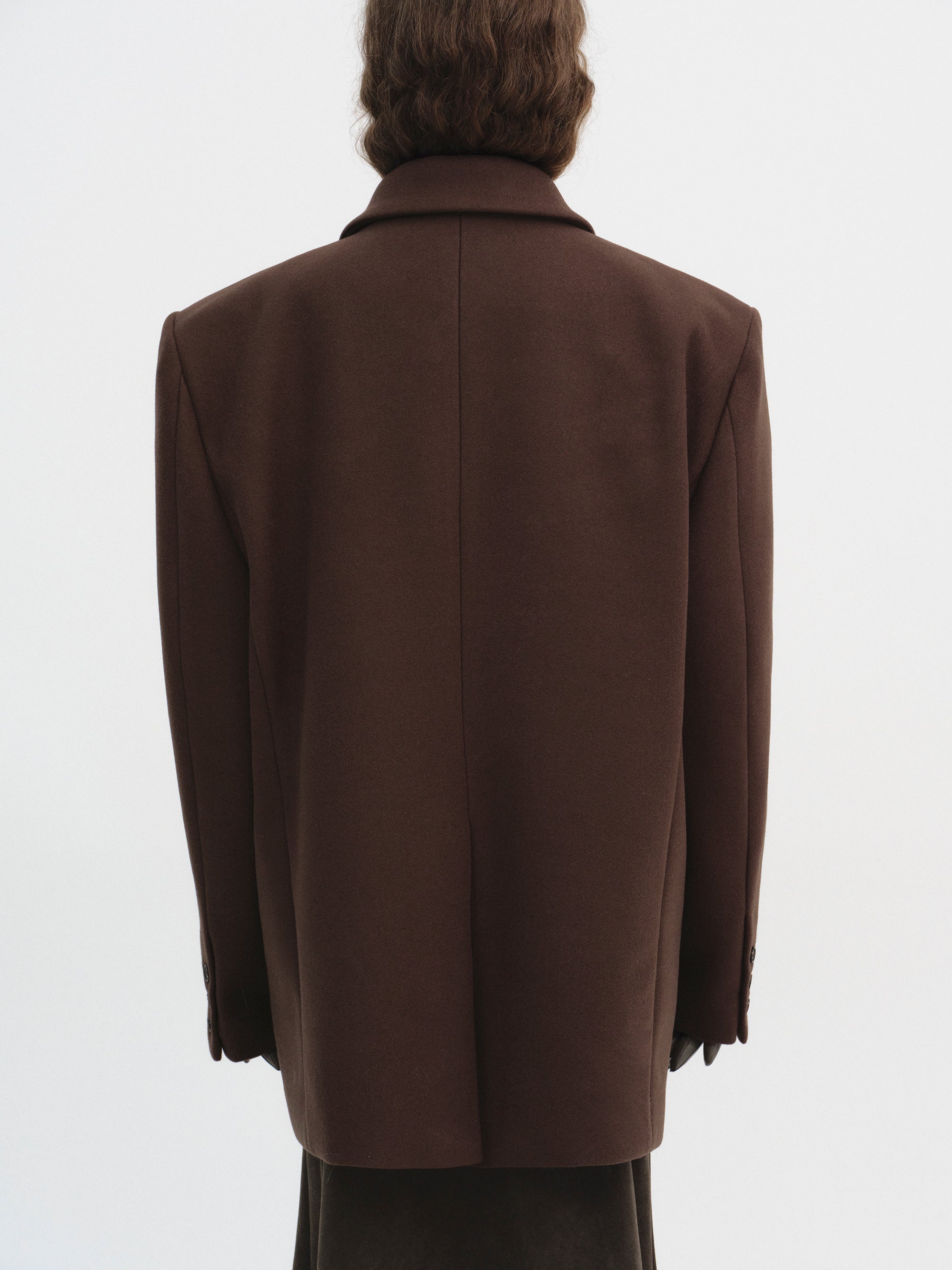 Hayk Oversized Boyfriend Blazer, Chocolate