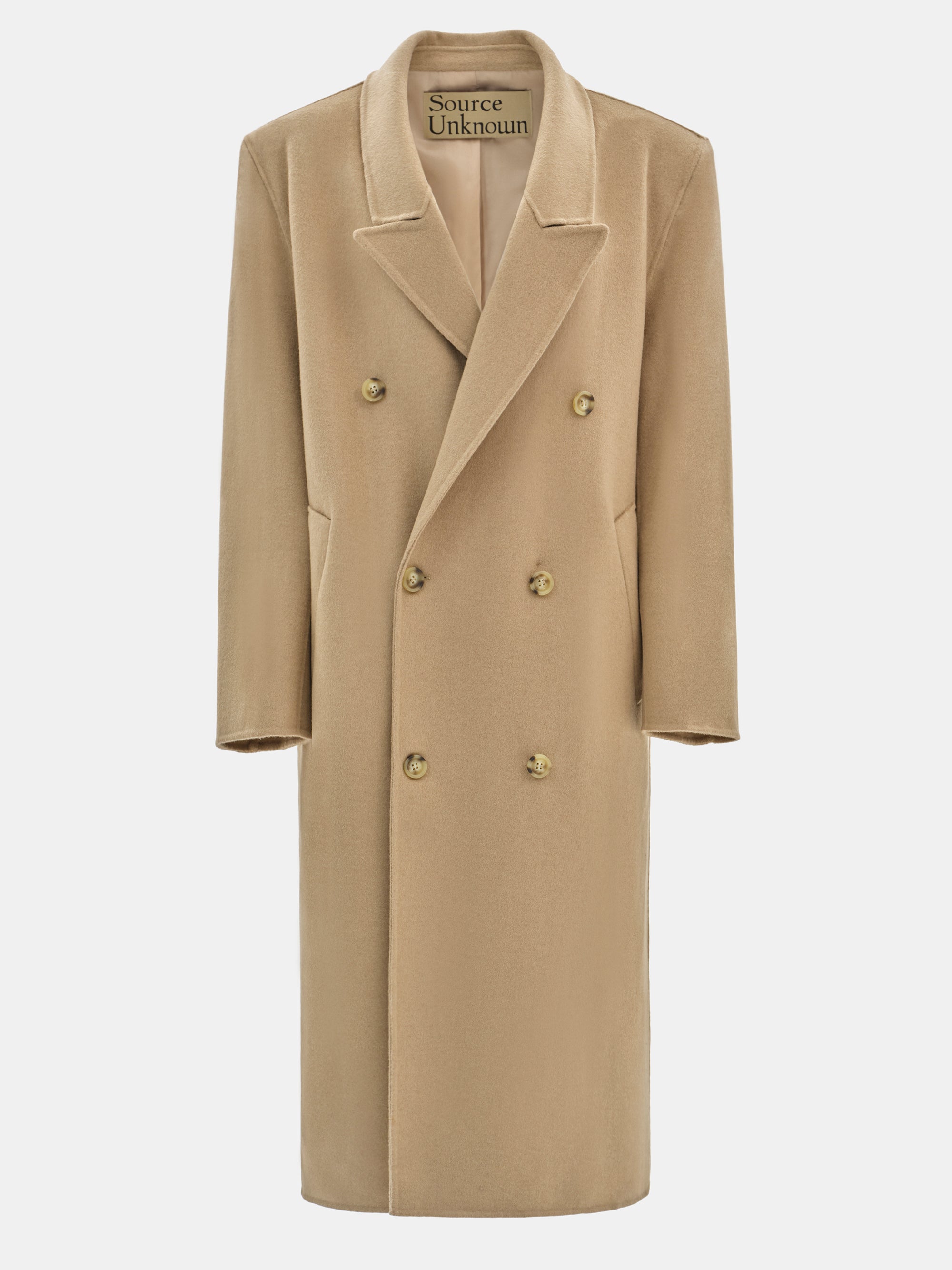 Zvika Padded Shoulder Maxi Coat, Camel