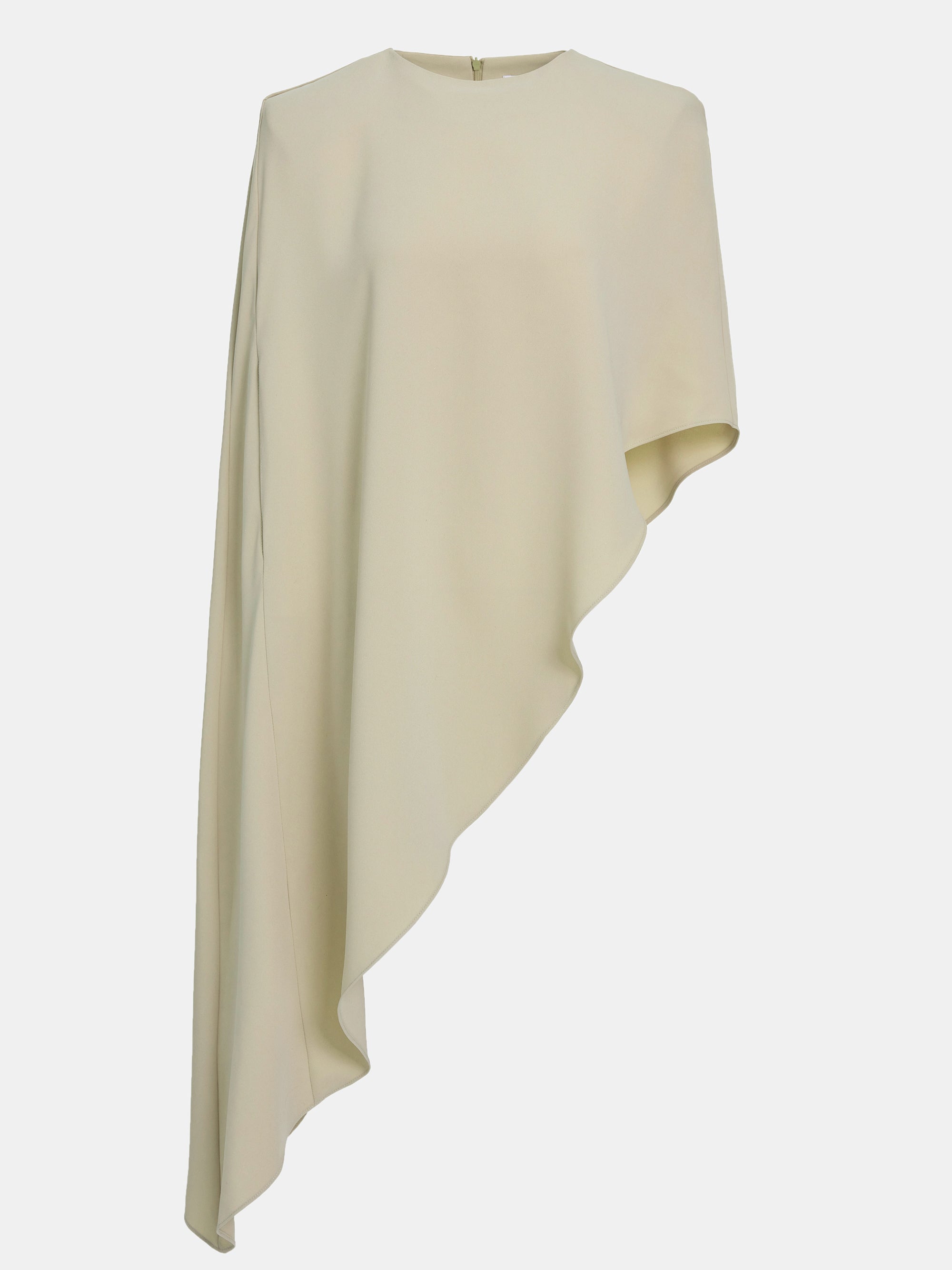 Asymmetric Satin Blouse, Pearl