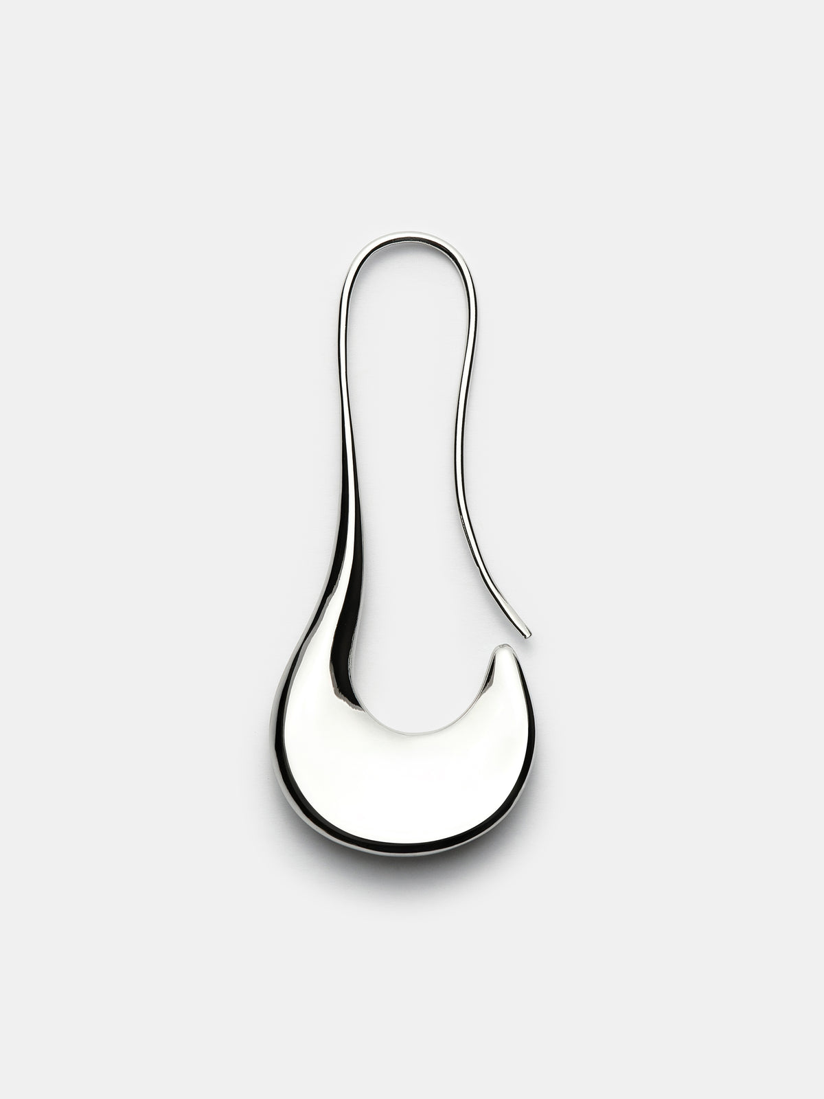 Short Drop Earrings, Silver