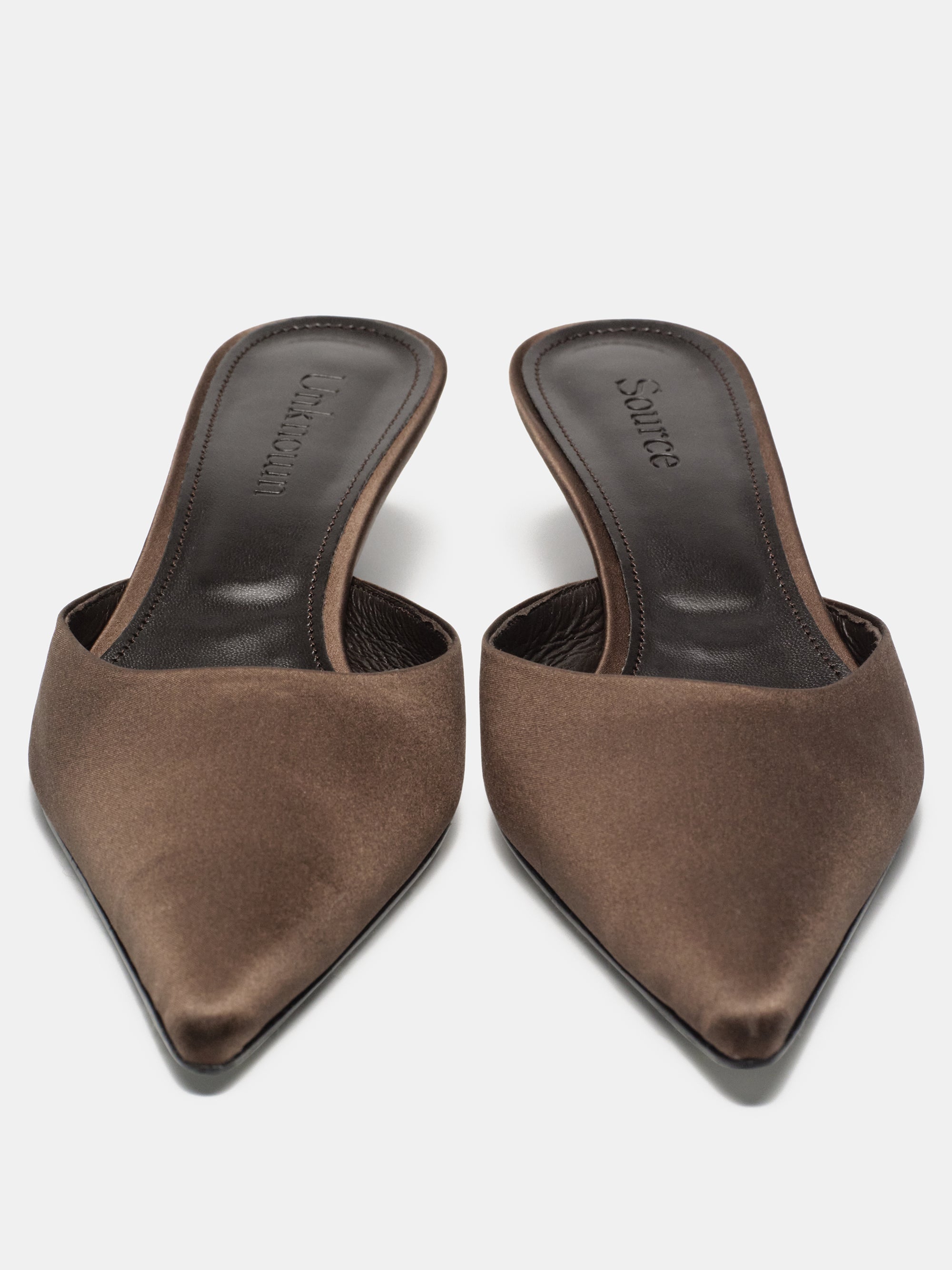 Reva Satin Mule Heels, Artichoke