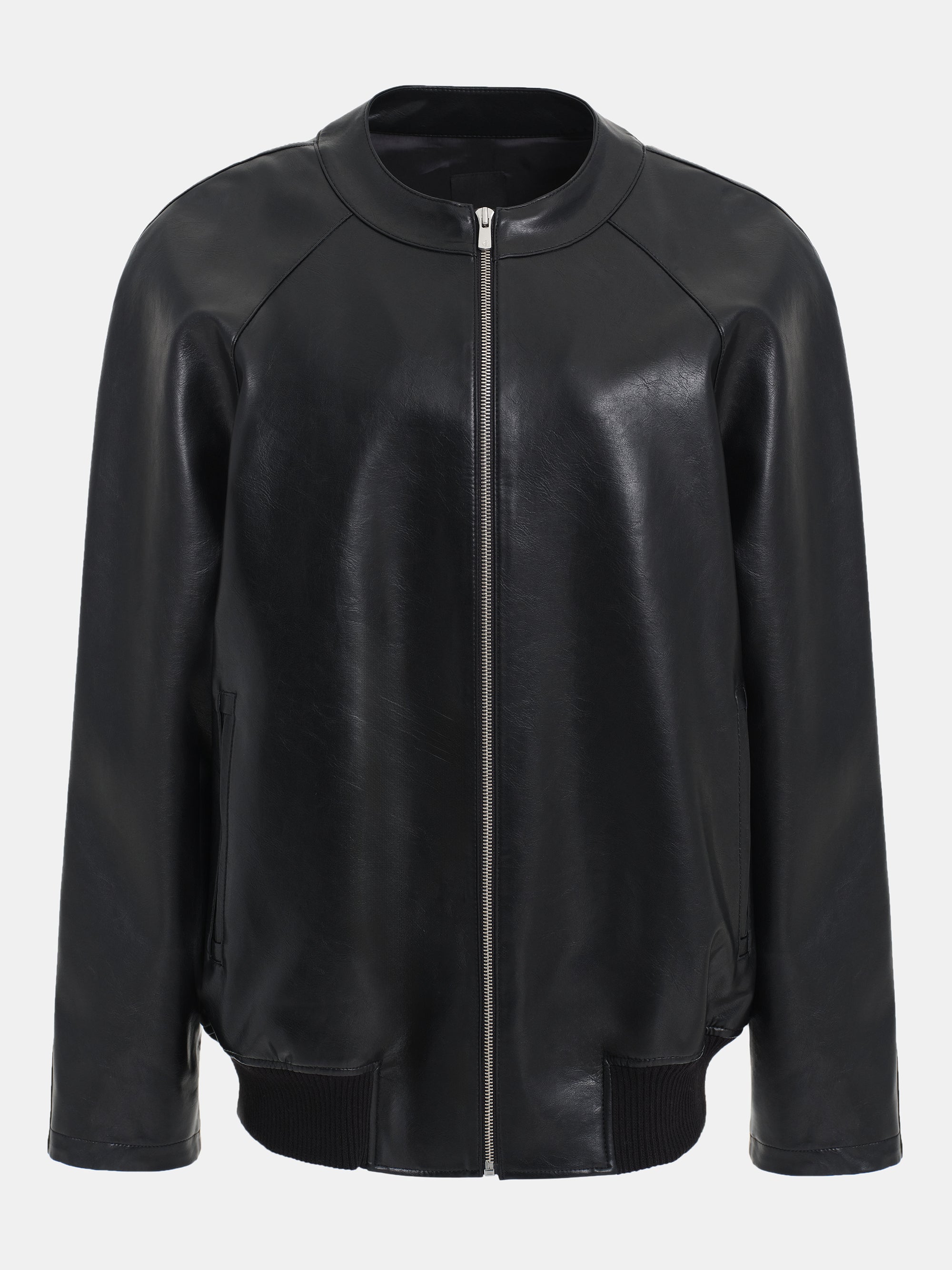 ジャケット・アウター FEKETE NO COLLAR FRILL JACKET IRO FALL WINTER 25 COLLECTION | STUDDED LEATHER JACKET