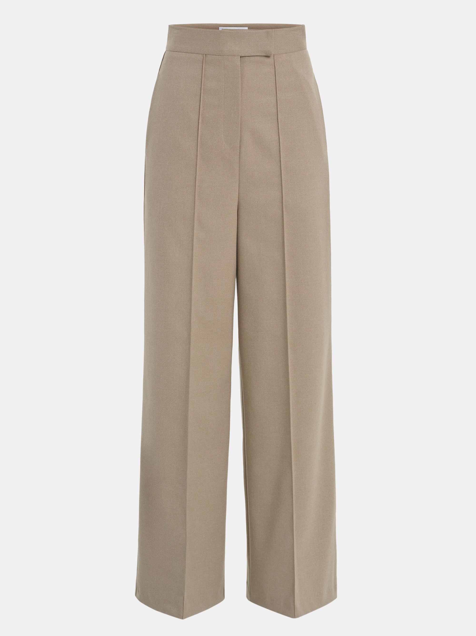 Selvan High Waist Creased Trousers, Mocha