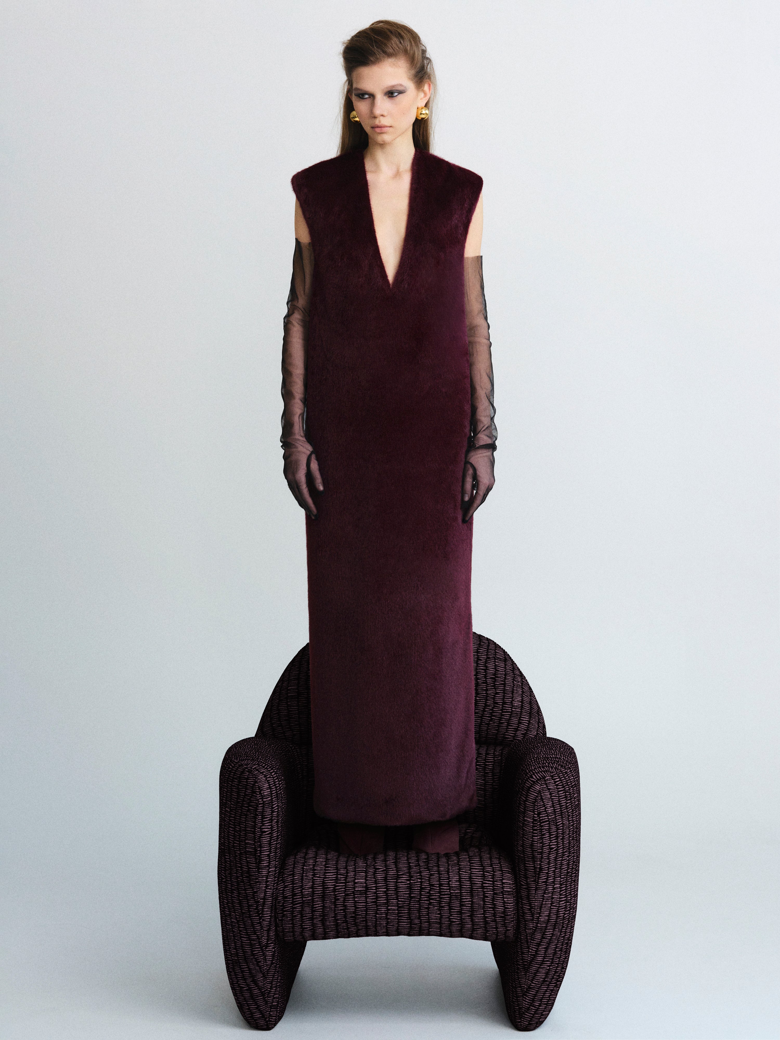 Cassylia Dress, Bordeaux