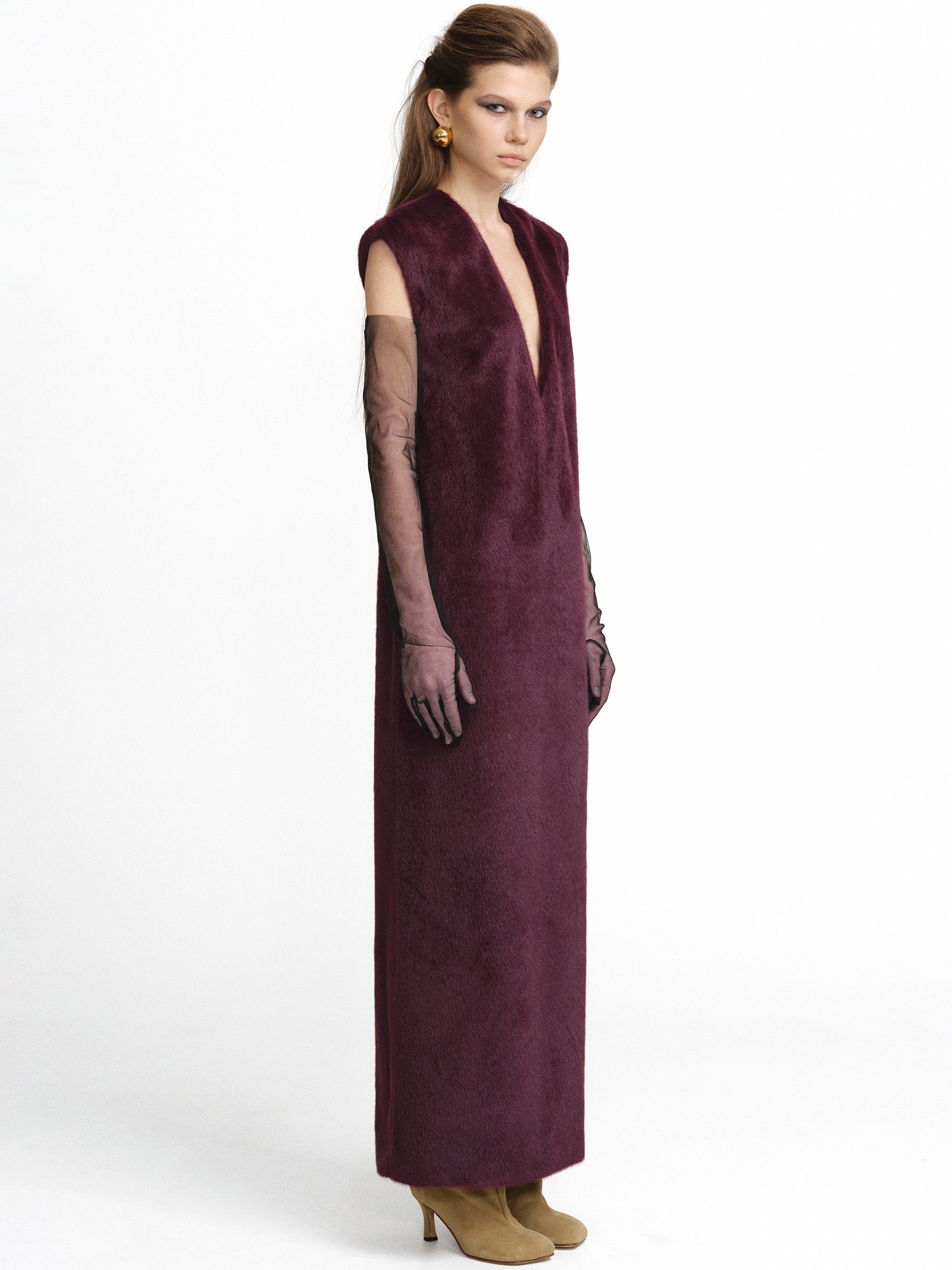 Cassylia Dress, Bordeaux