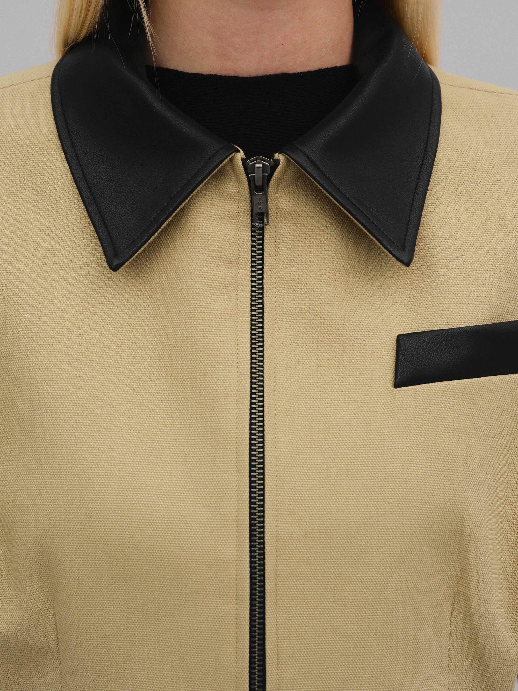 Hourglass Canvas Work Jacket, Beige
