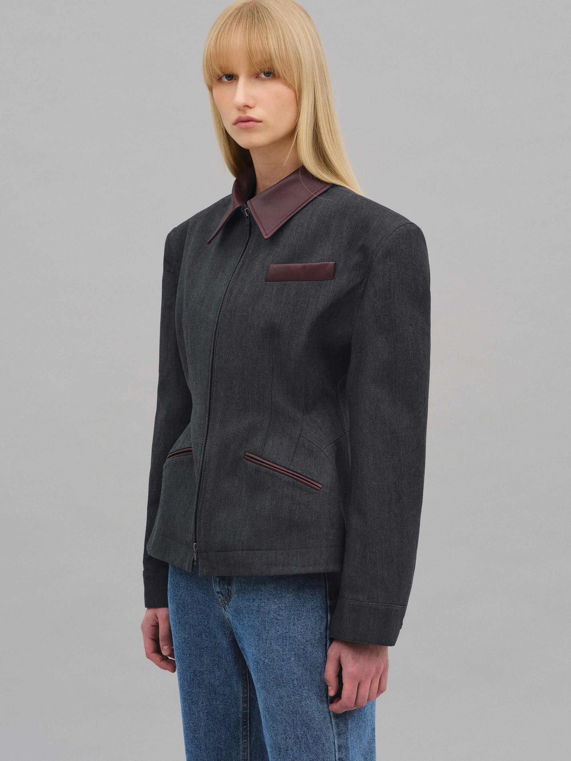 Hourglass Canvas Work Jacket, Ebony