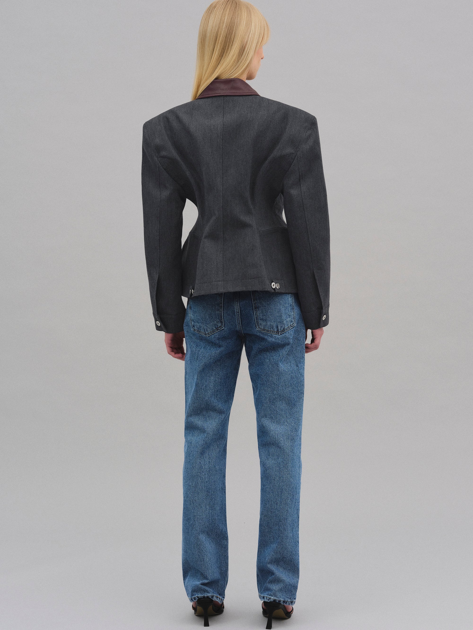 Hourglass Canvas Work Jacket, Ebony