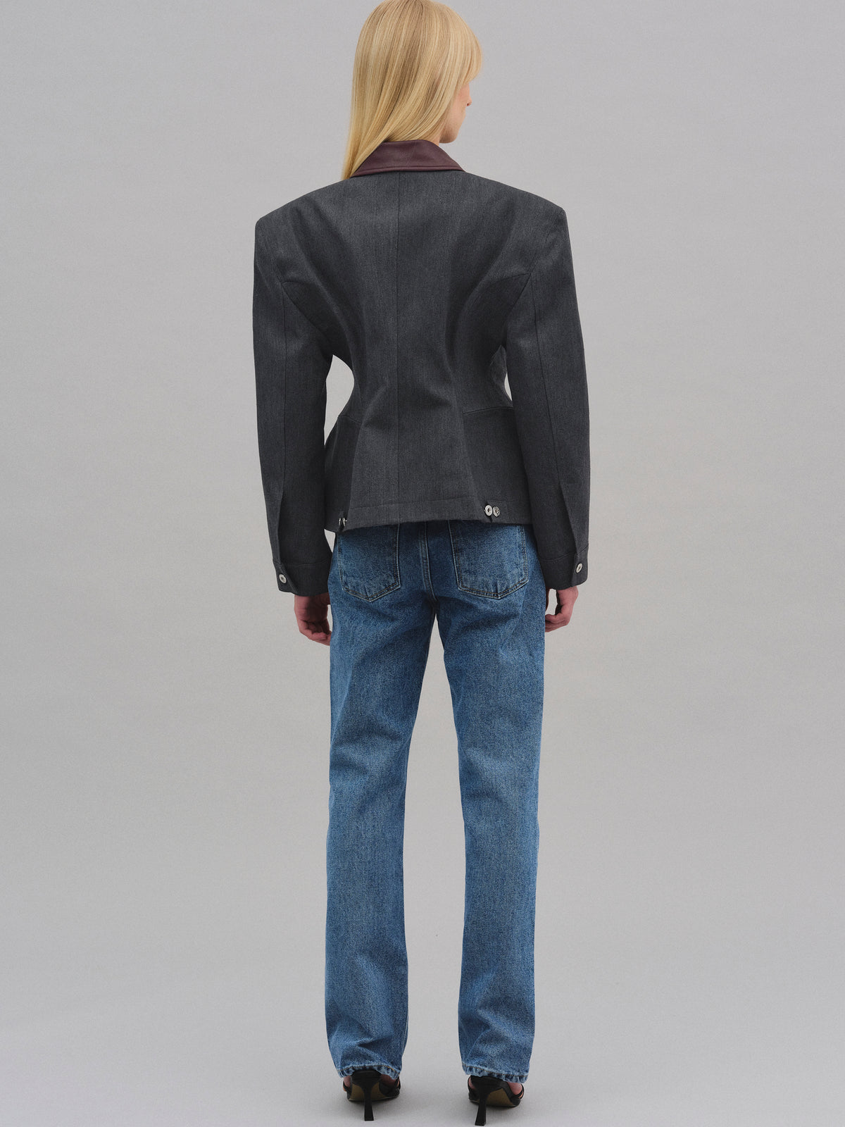 Vesta Hourglass Canvas Work Jacket, Ebony