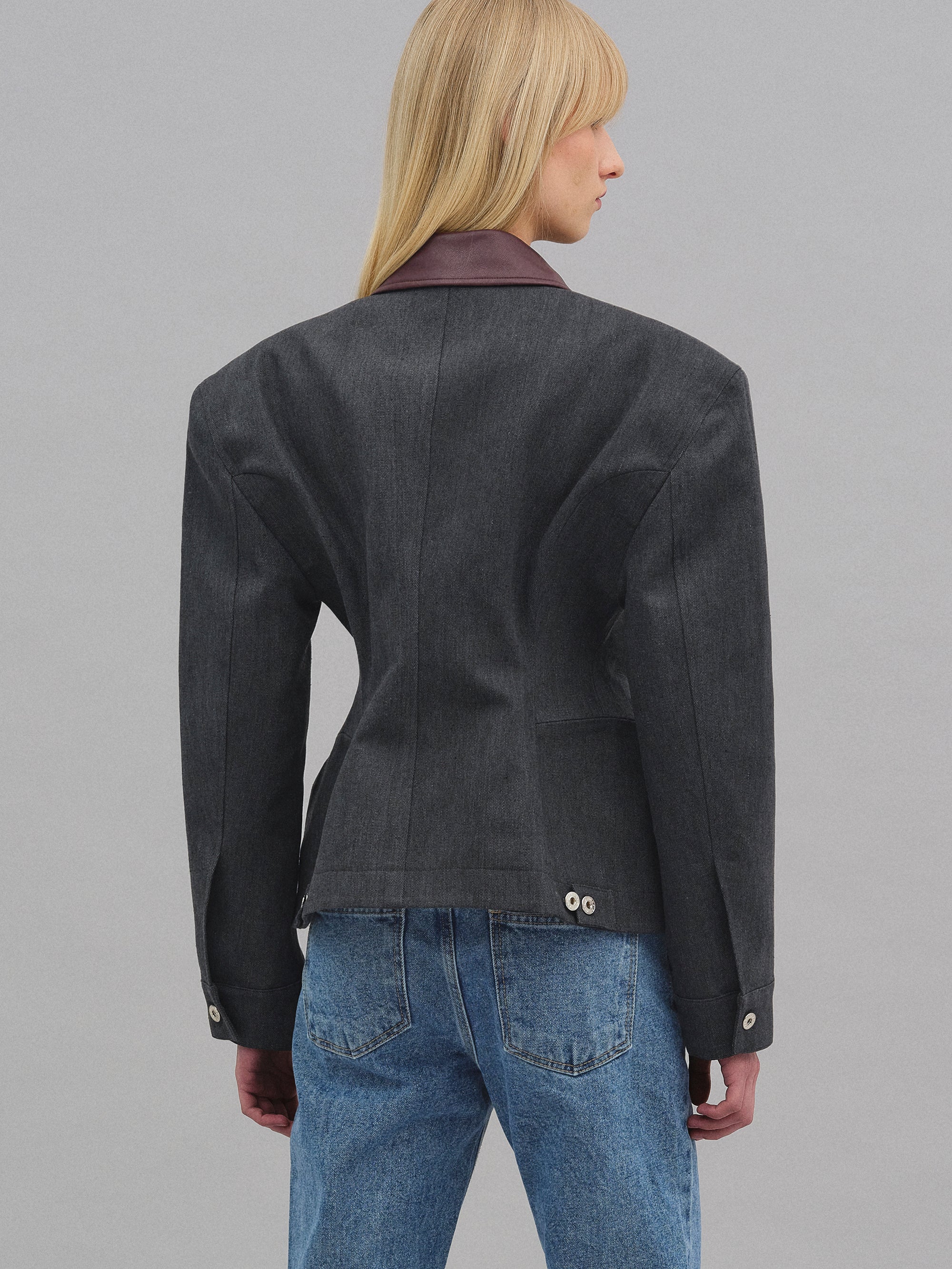Hourglass Canvas Work Jacket, Ebony