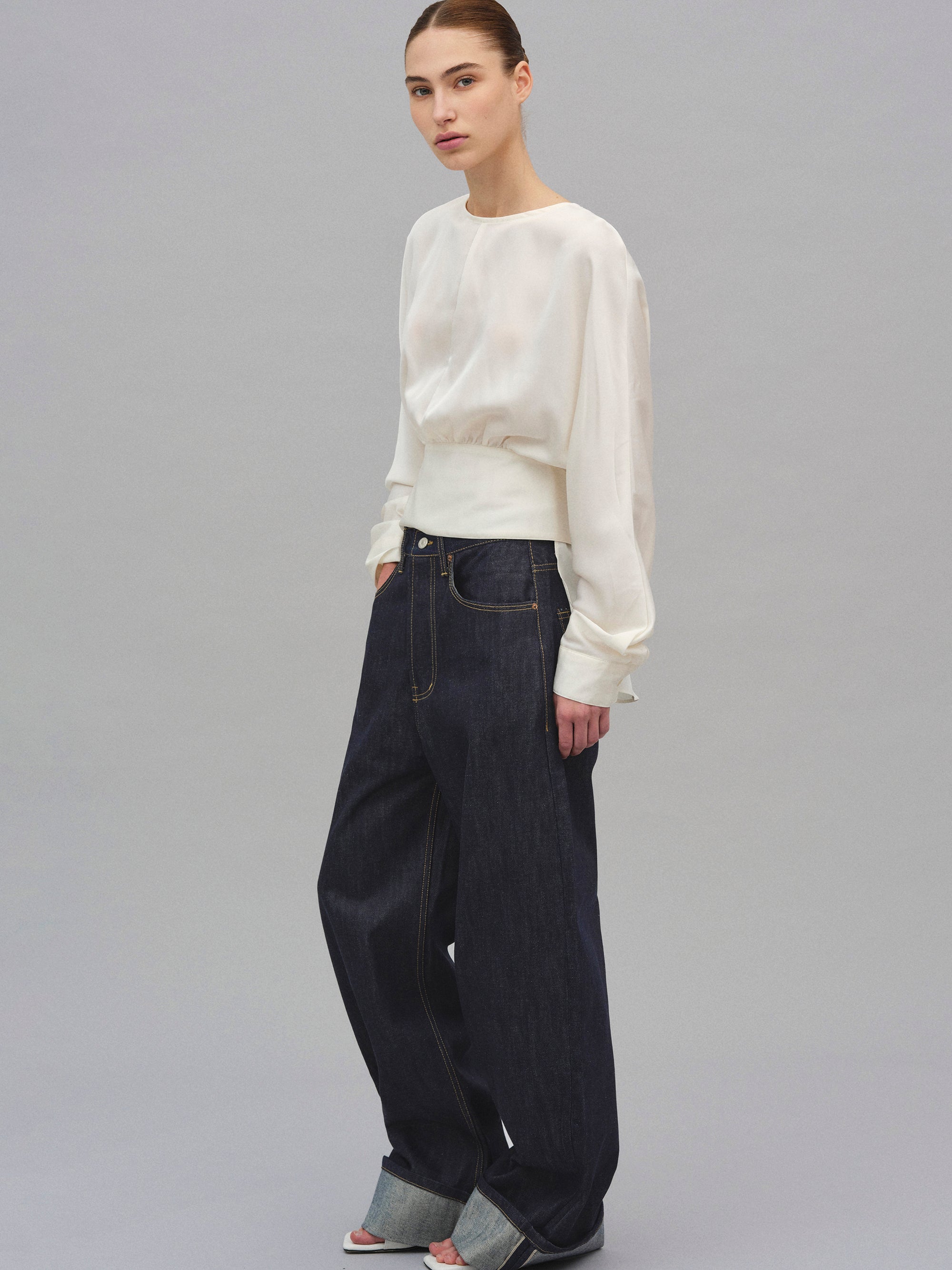 Oversized Selvedge Jeans, Indigo