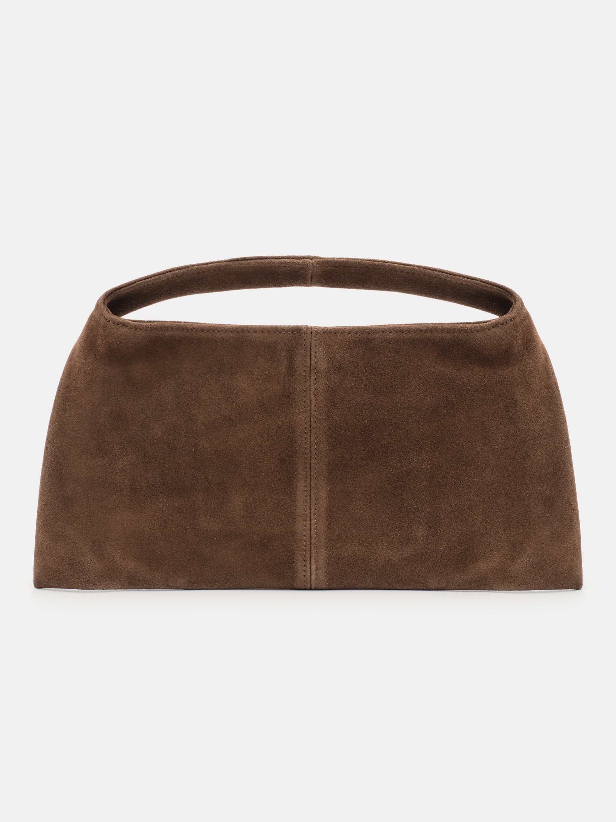 Suede Handle Bag, Chocolate