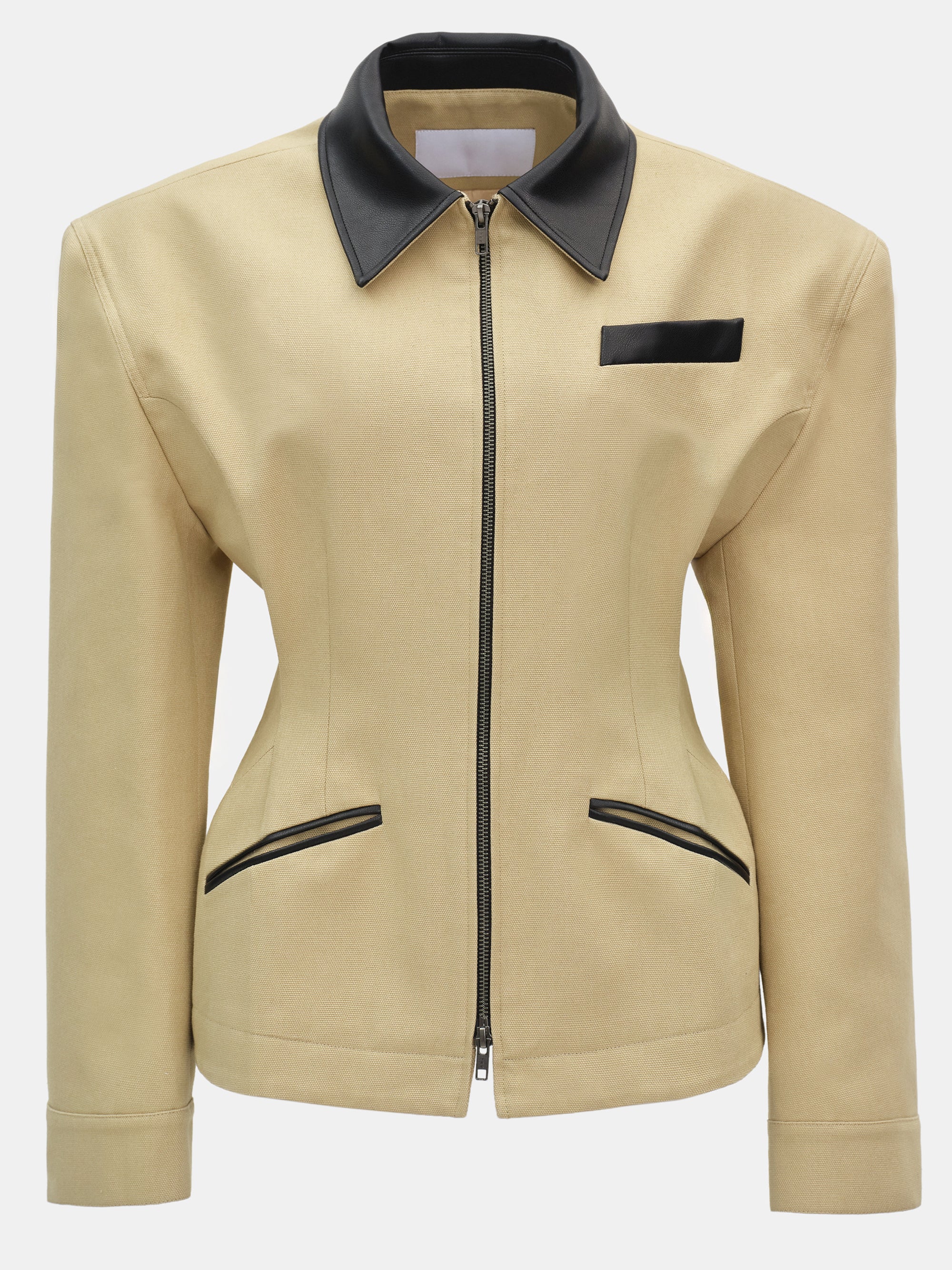 Hourglass Canvas Work Jacket, Beige
