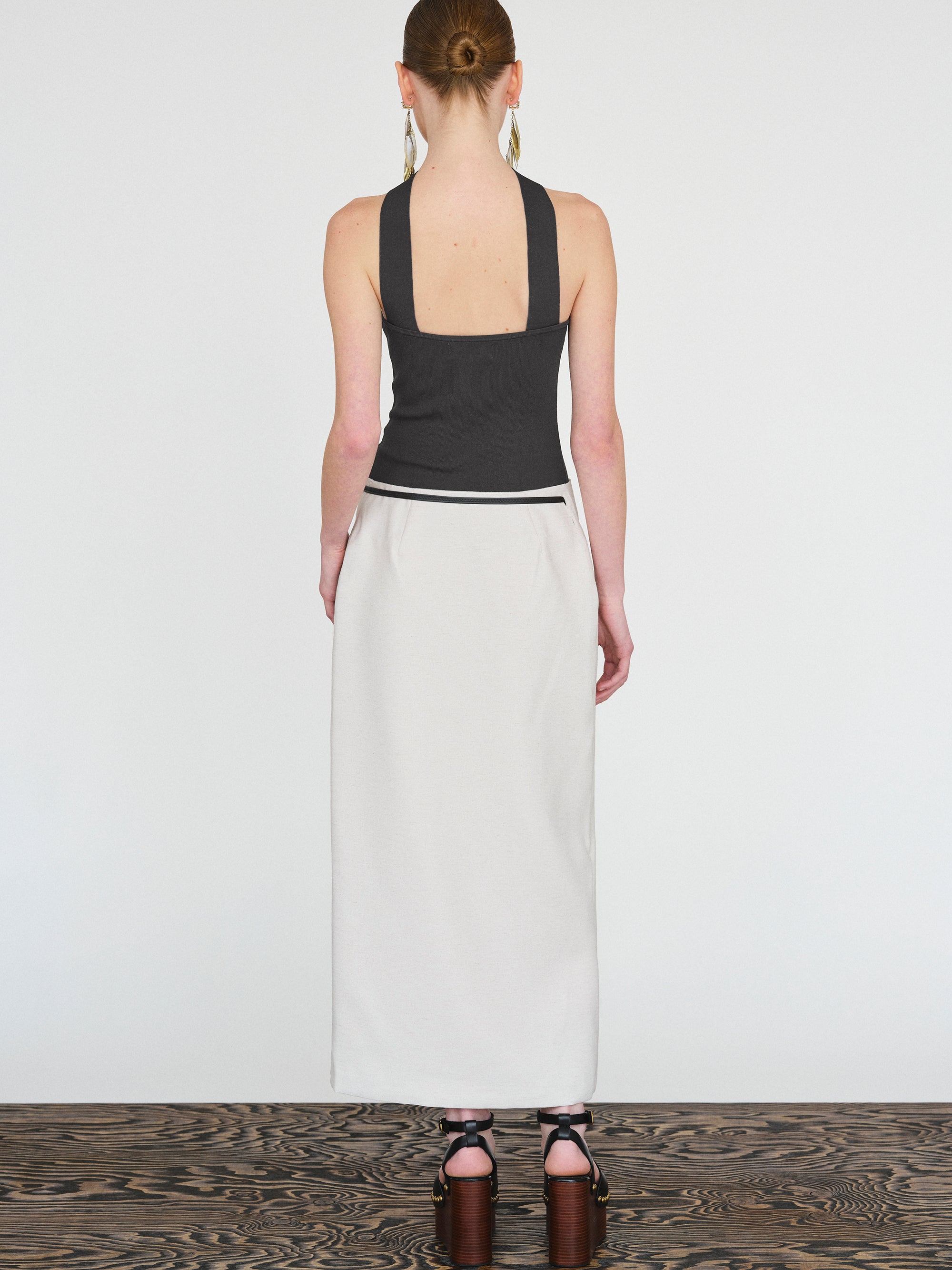 Wrap Linen Skirt, Ivory