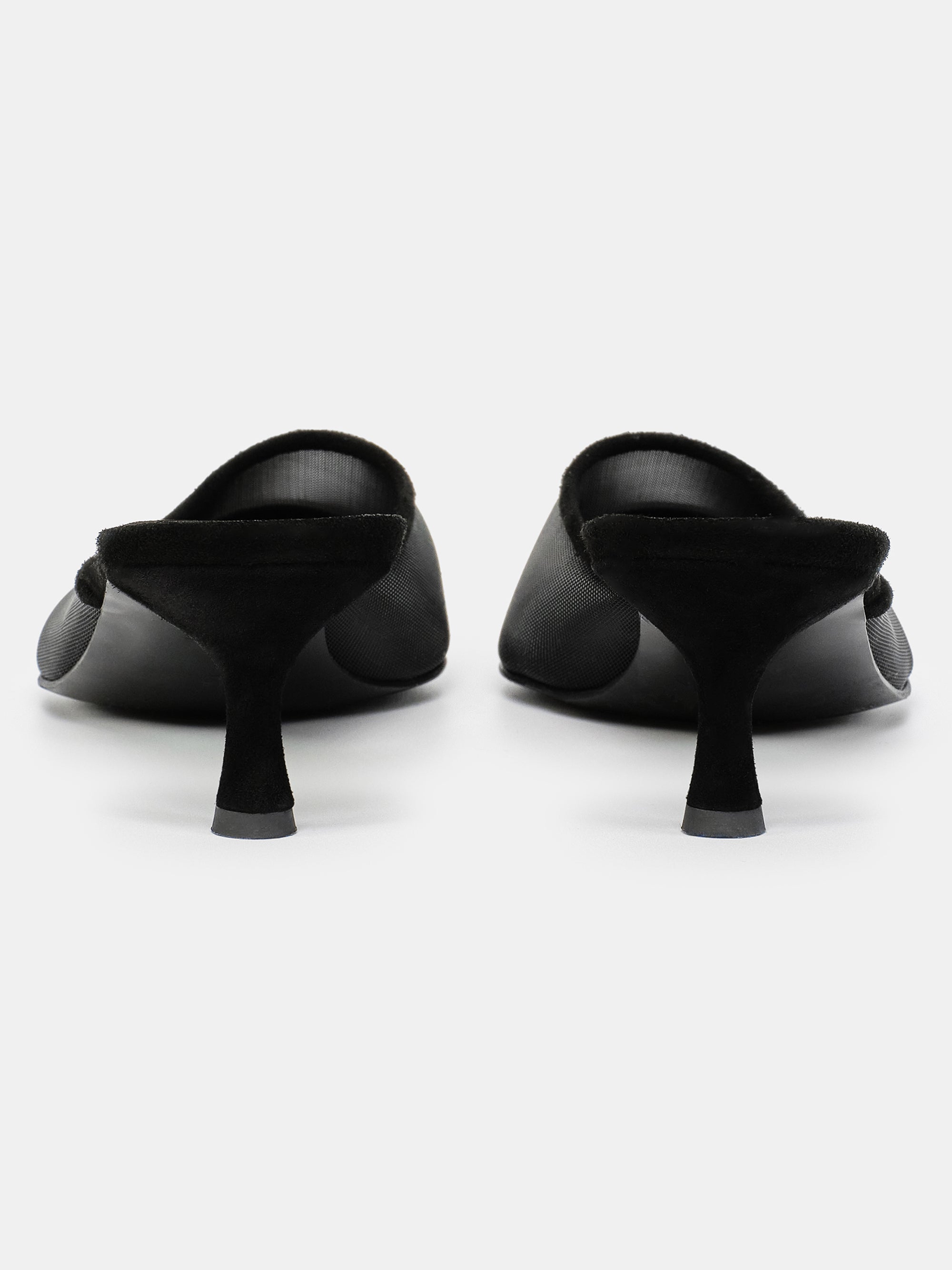 Harper Mesh Mules, Black