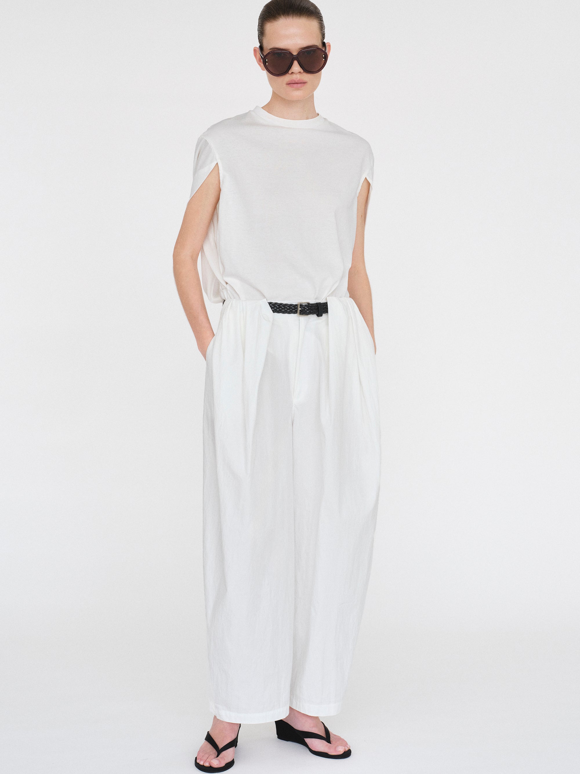 Cape-Effect T-Shirt, White