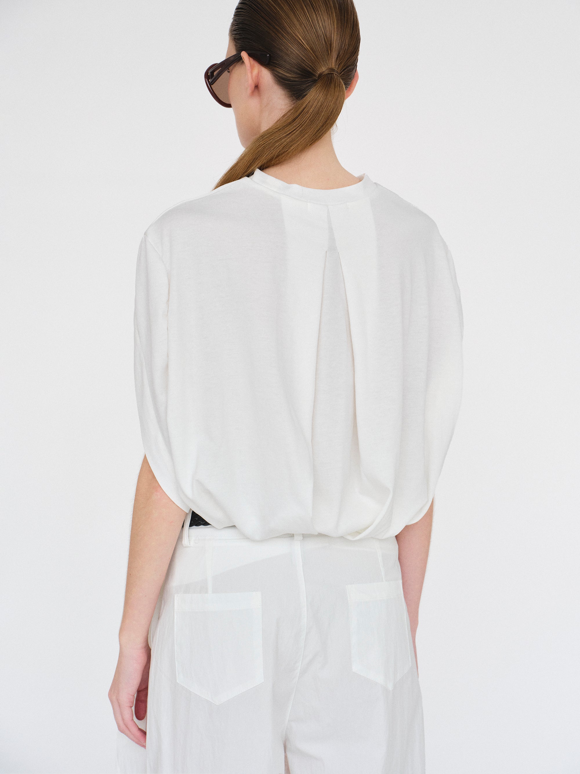 Cape-Effect T-Shirt, White