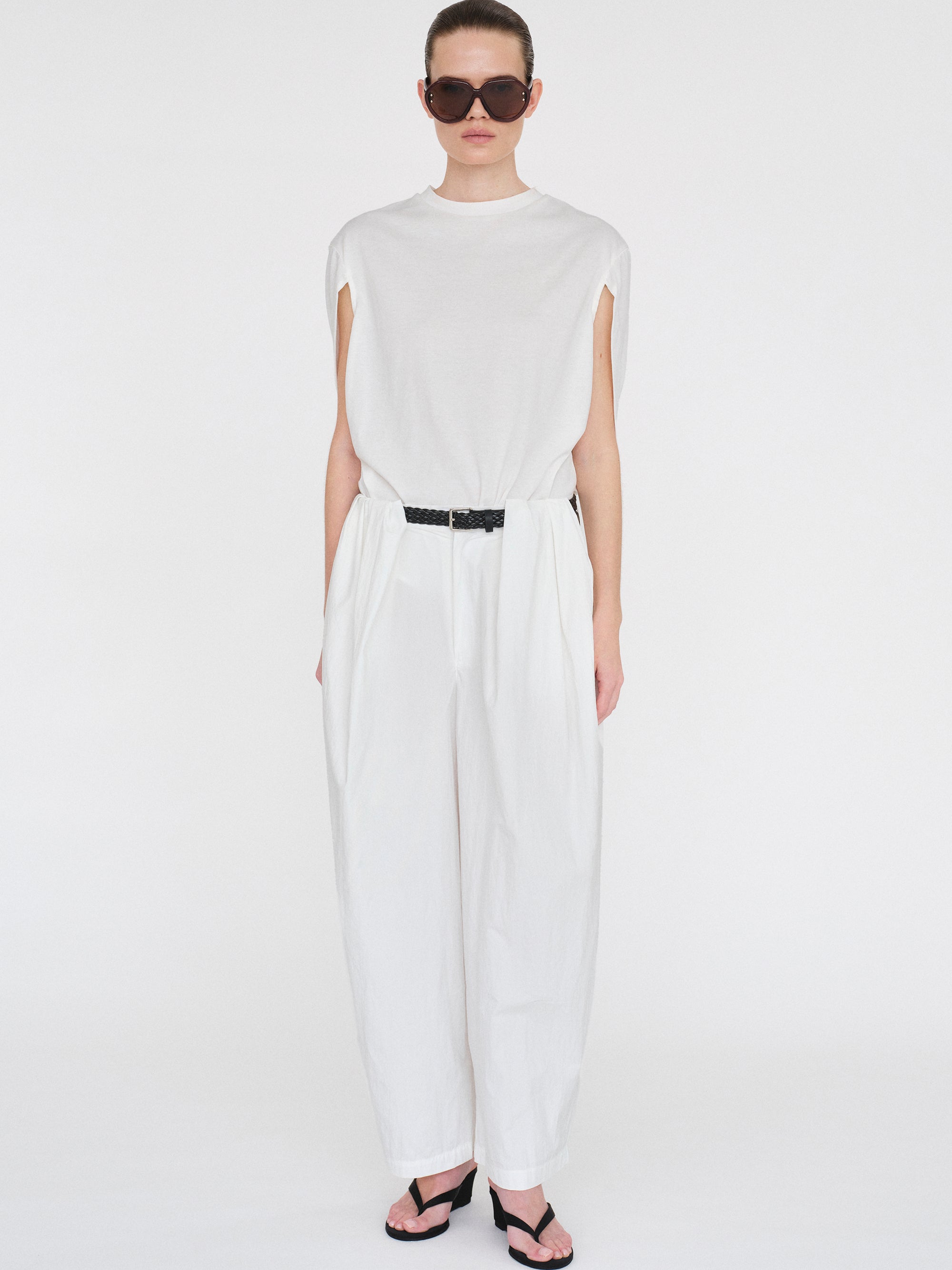 Cape-Effect T-Shirt, White