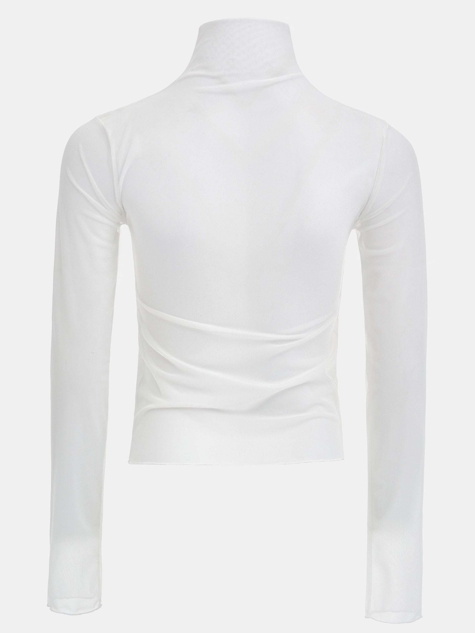 Layered Mesh Top, White