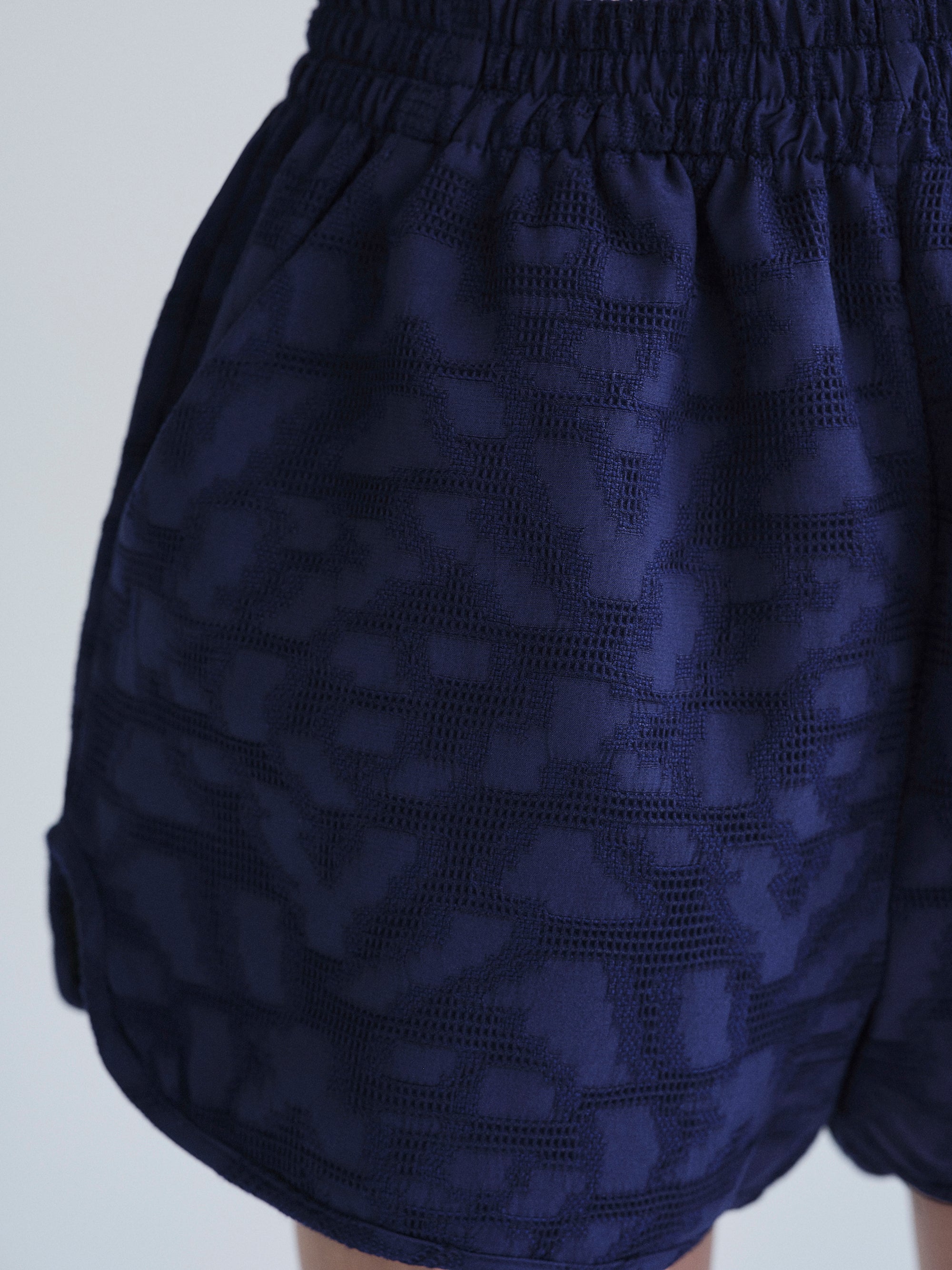 Jacquard Shorts, Navy
