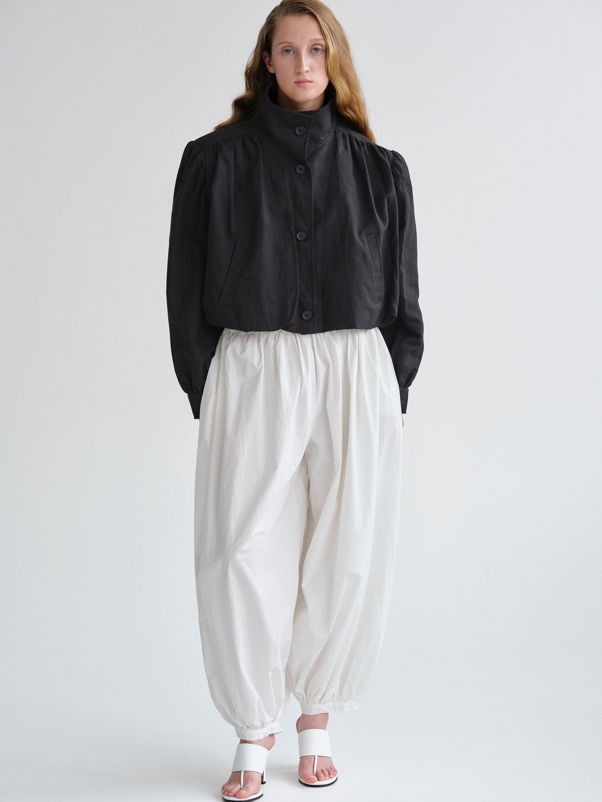 Balloon Parachute Pants, White