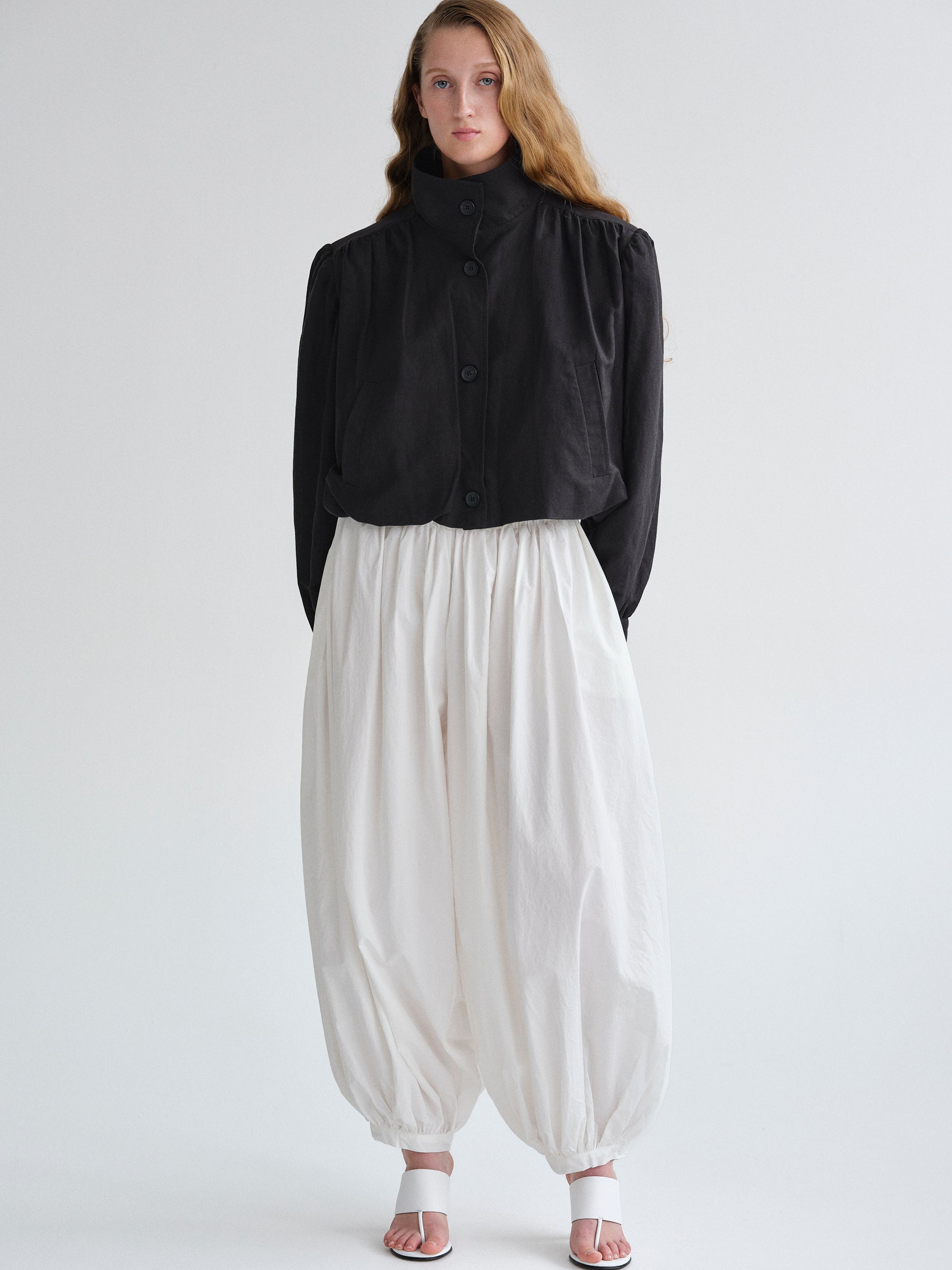 Balloon Parachute Pants, White