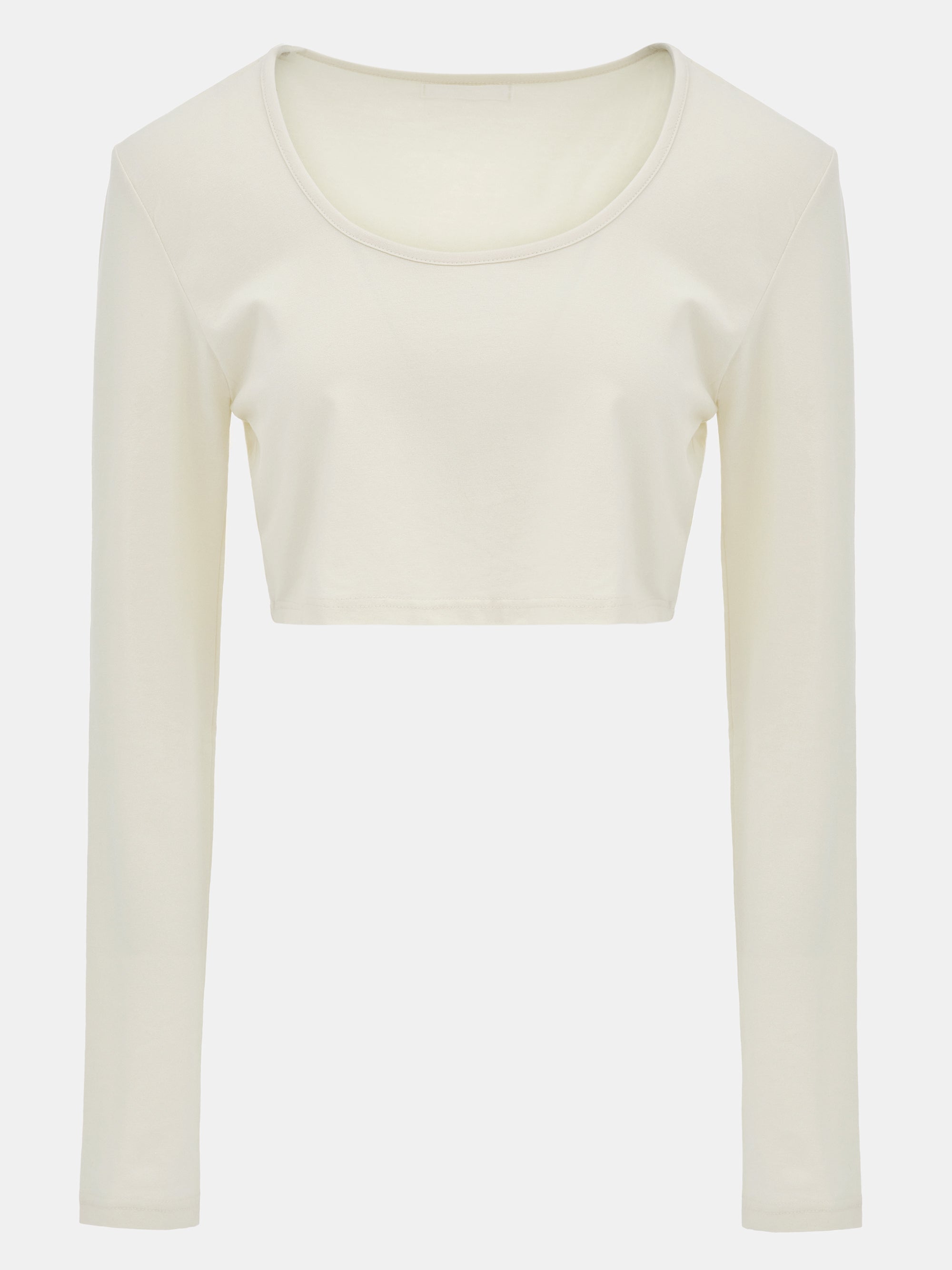 Cropped Modal Tee, Cream