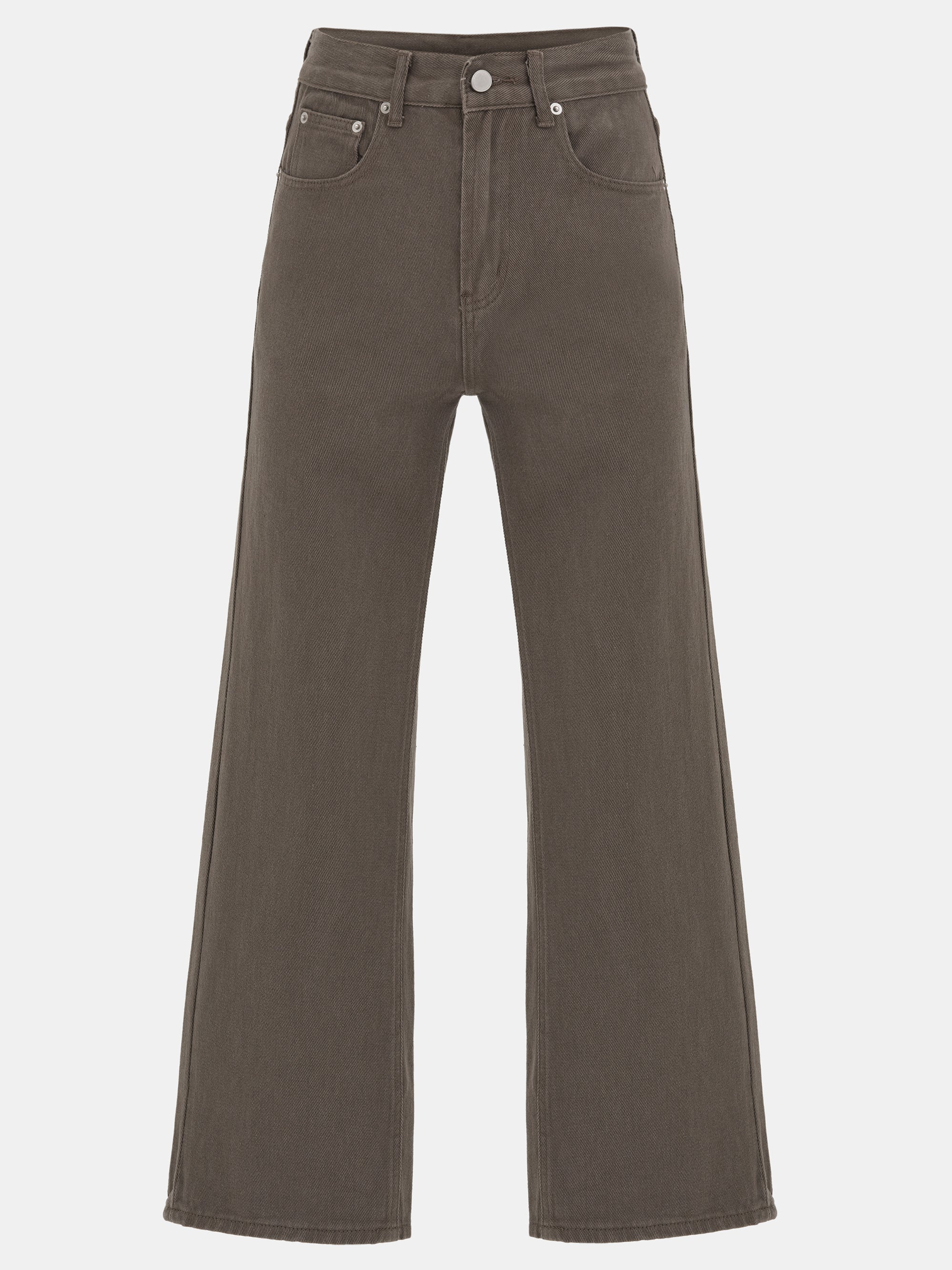 Straight Cotton Pants, Mud