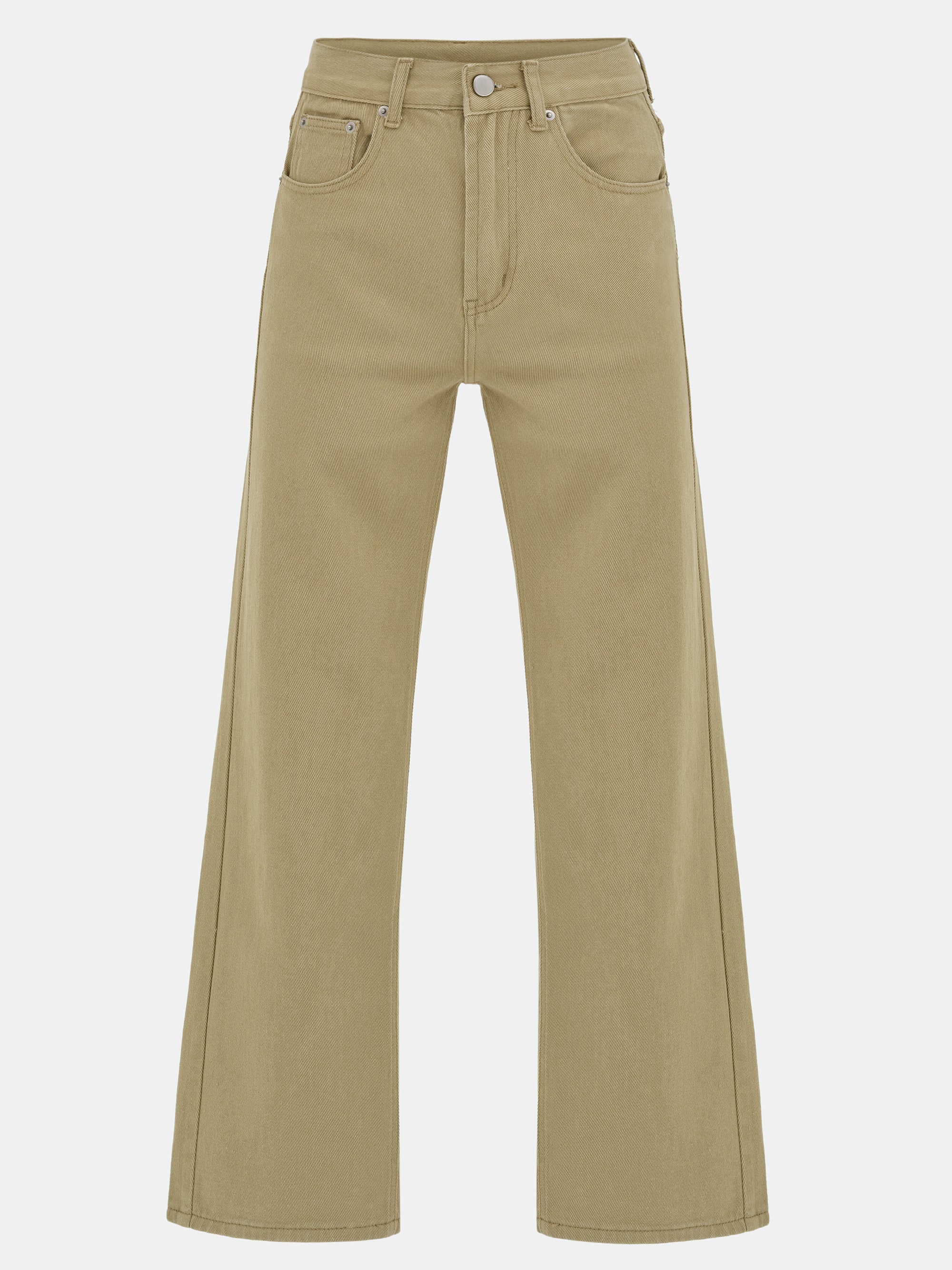 Straight Cotton Pants, Sand