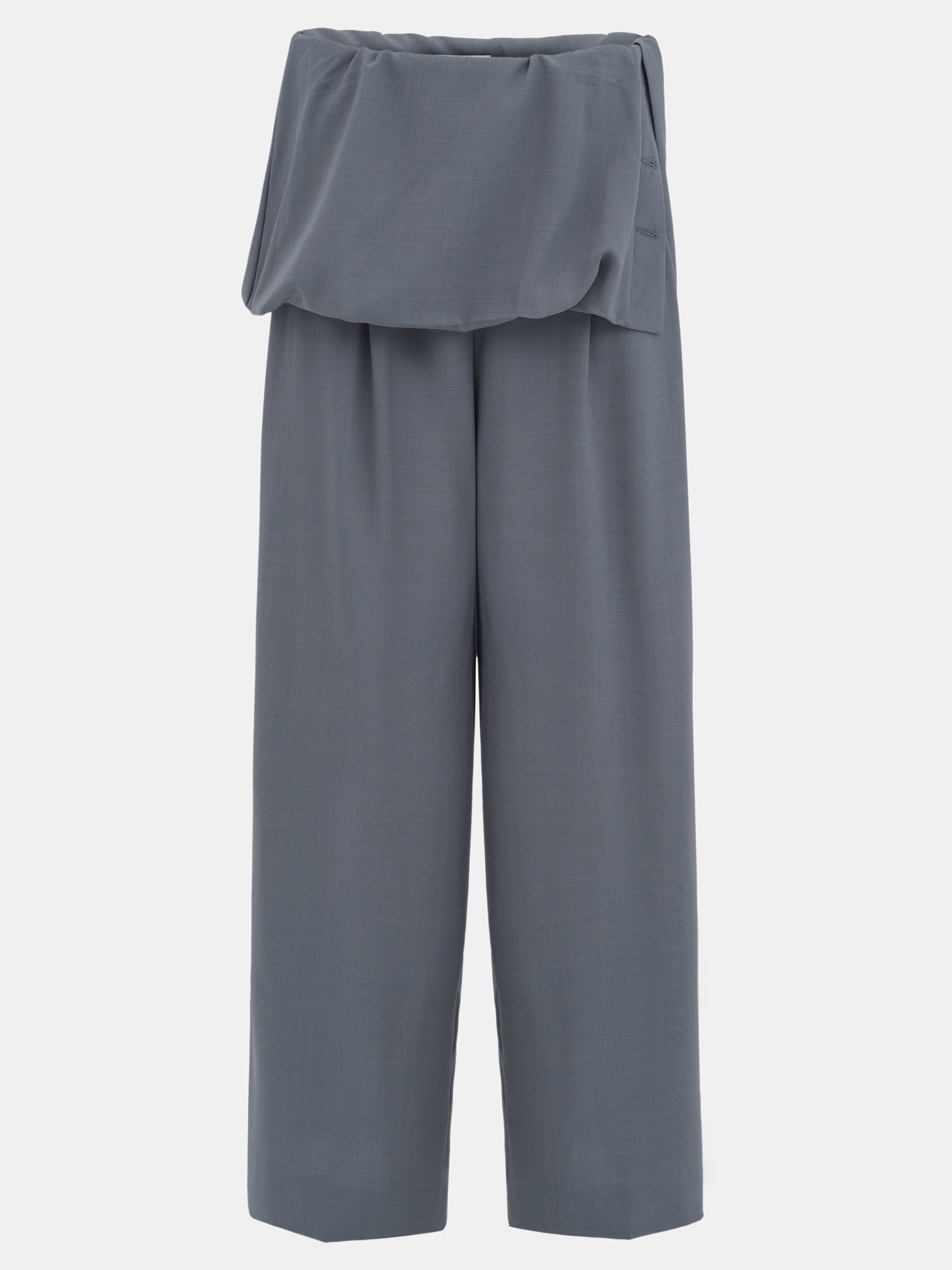Fold-Over Trousers, Grey