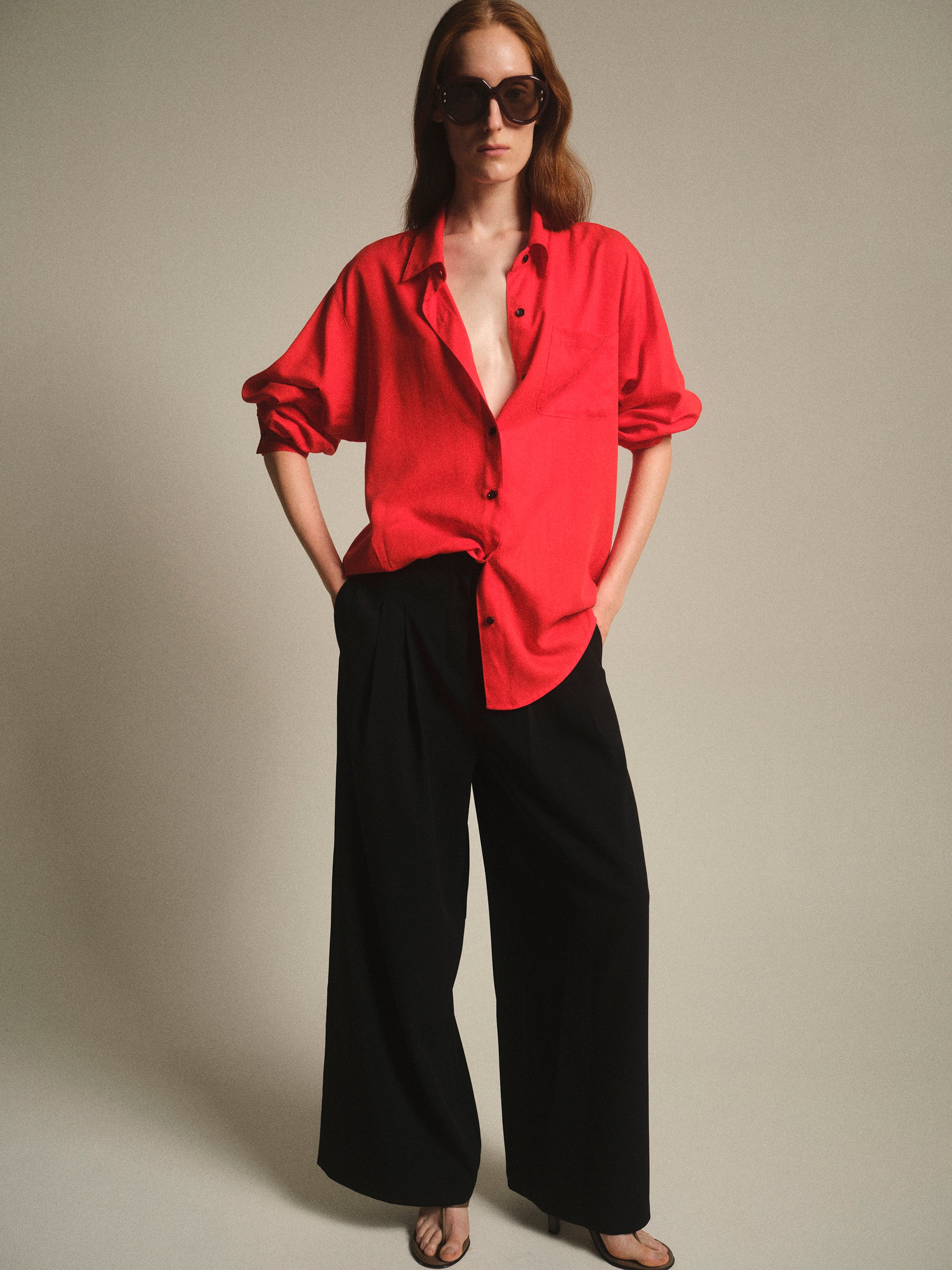 Pleated Trousers, Black