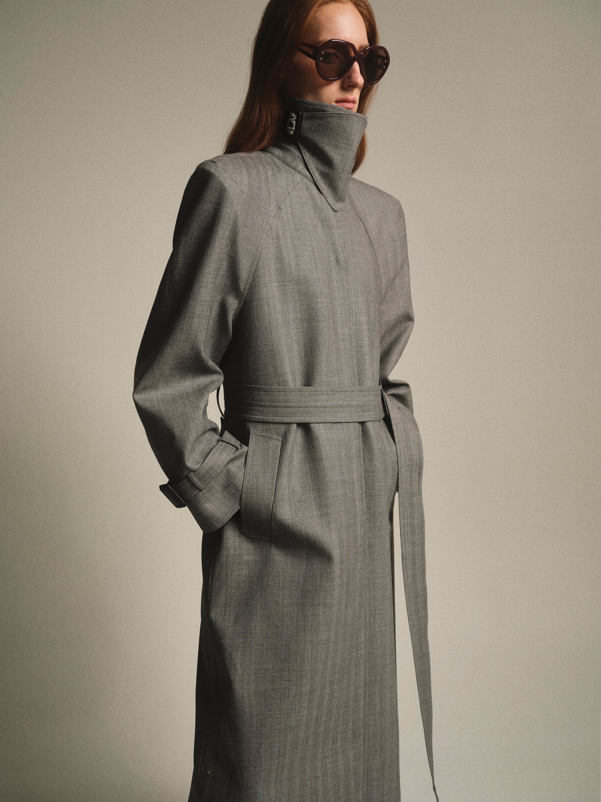 Padded Overcoat, Grey