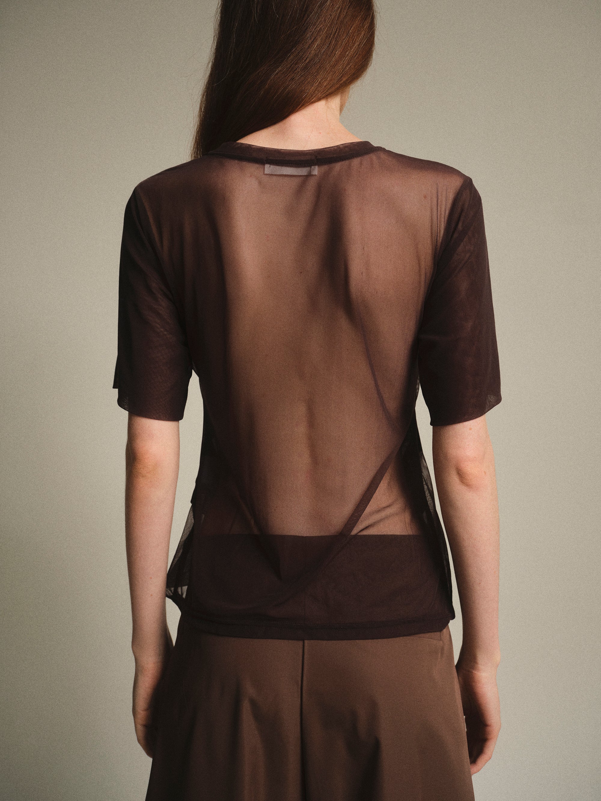Draped T-Shirt, Burgundy