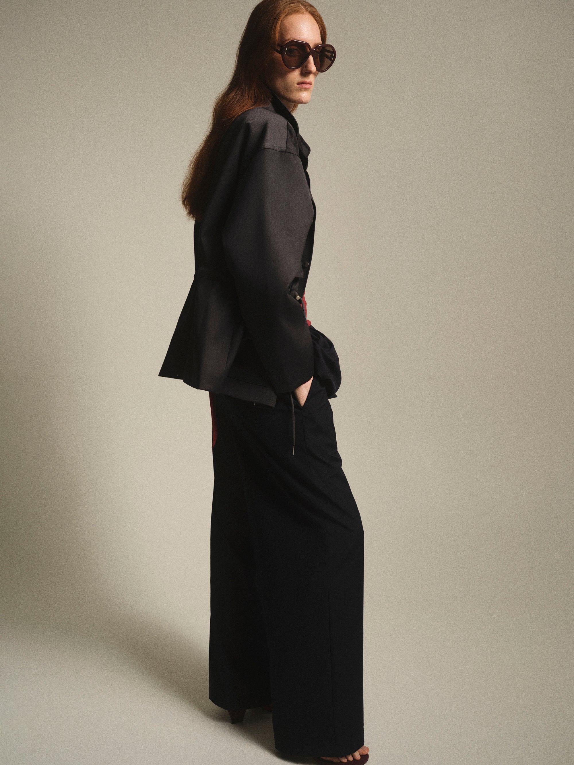 Satin-Effect Field Jacket, Grey
