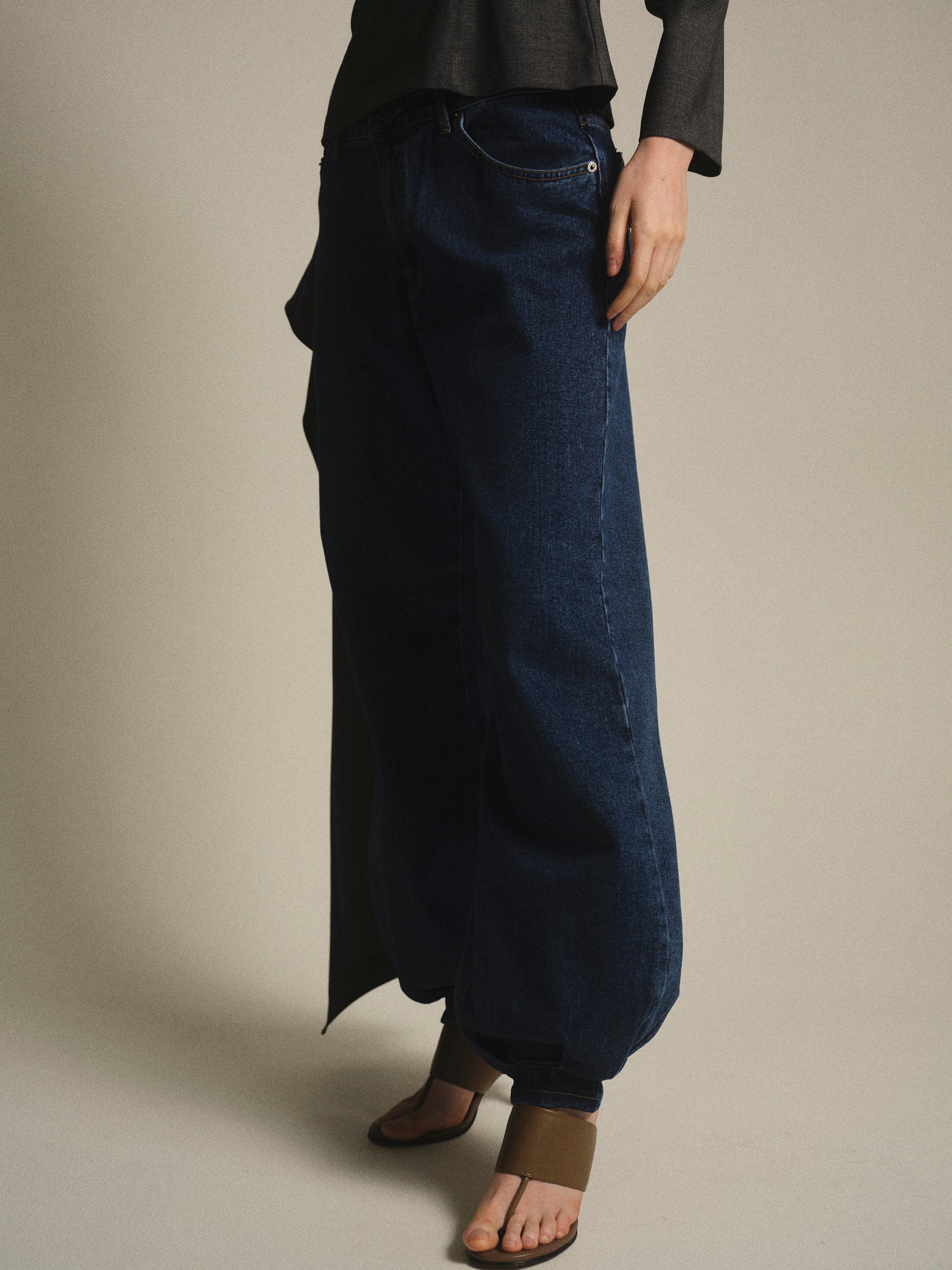 Denim Balloon Pants, Blue