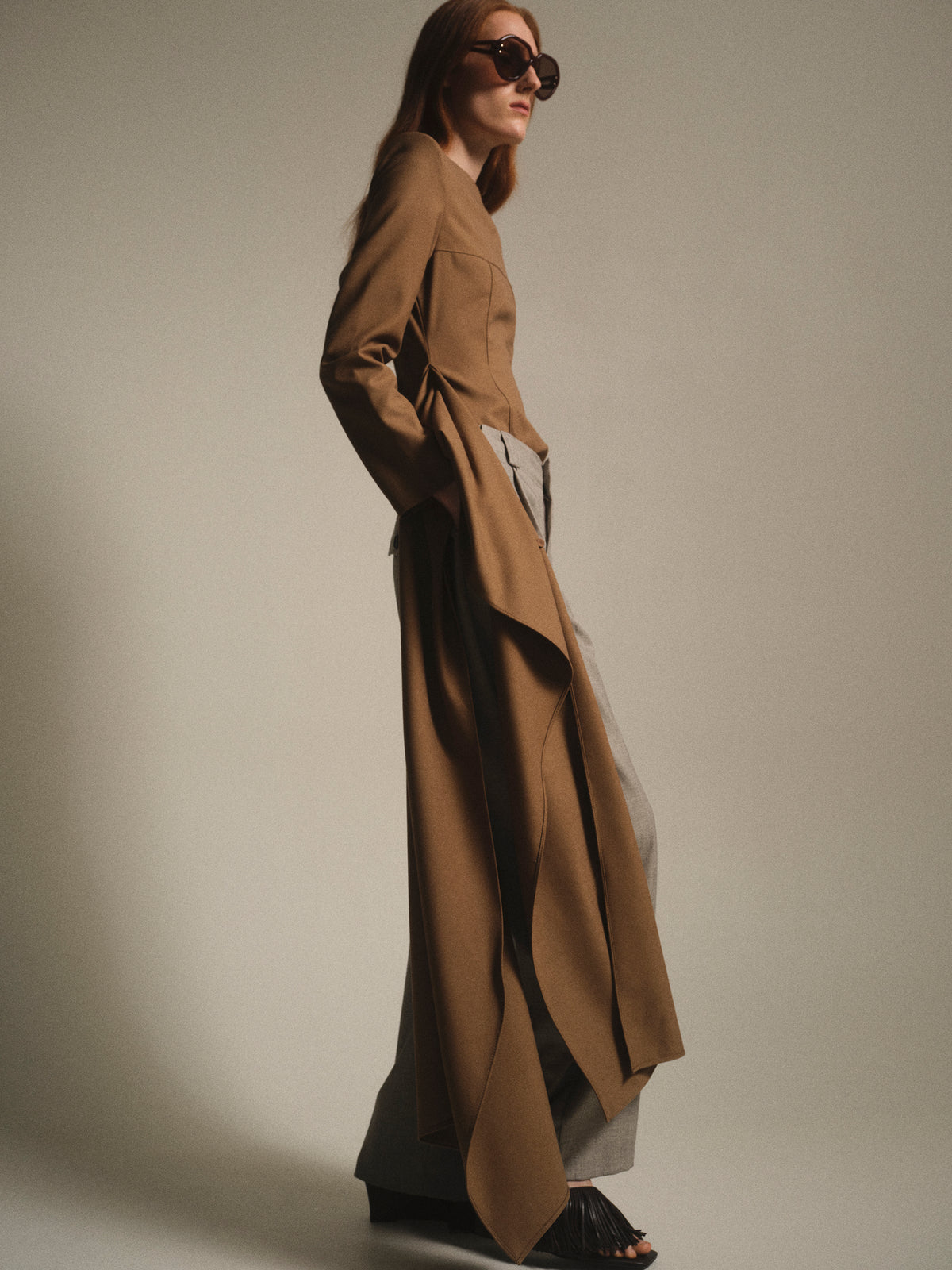 Nevis Asymmetric Panel Top, Brown