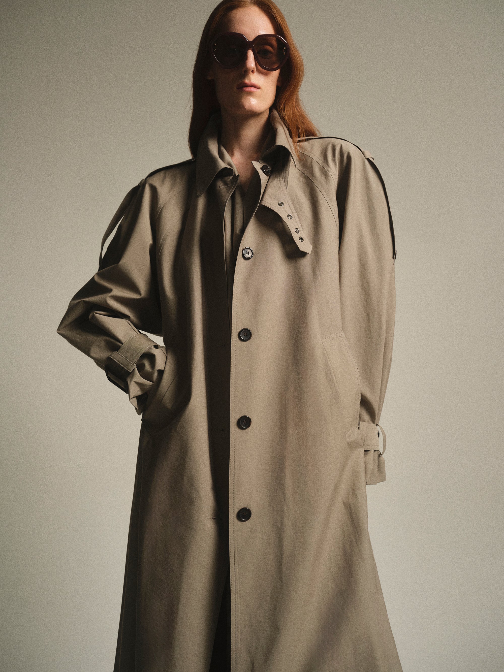 Cocoon Trench Coat, Beige