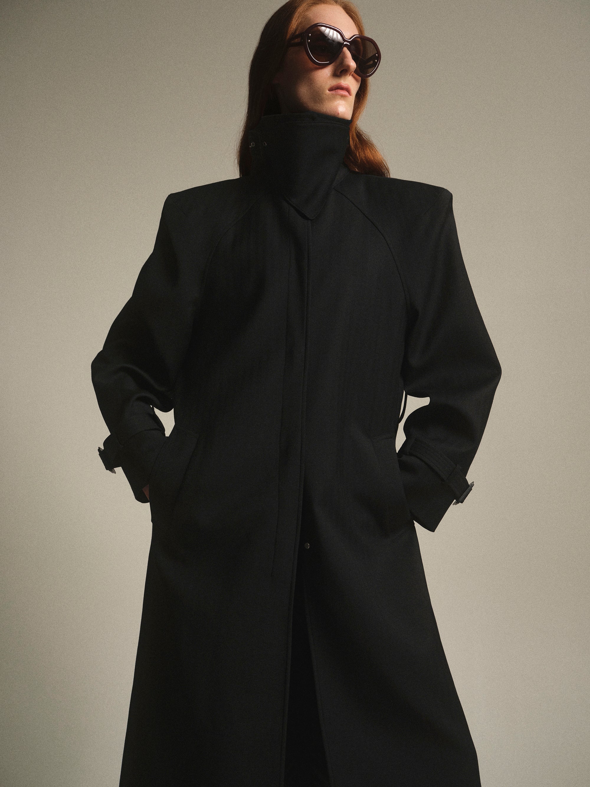 Padded Overcoat, Black