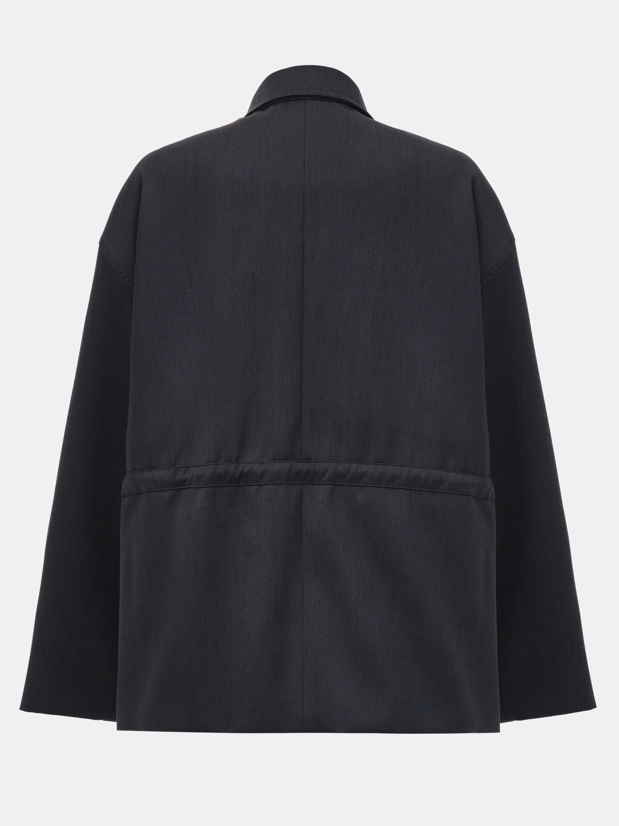 Satin-Effect Field Jacket, Grey
