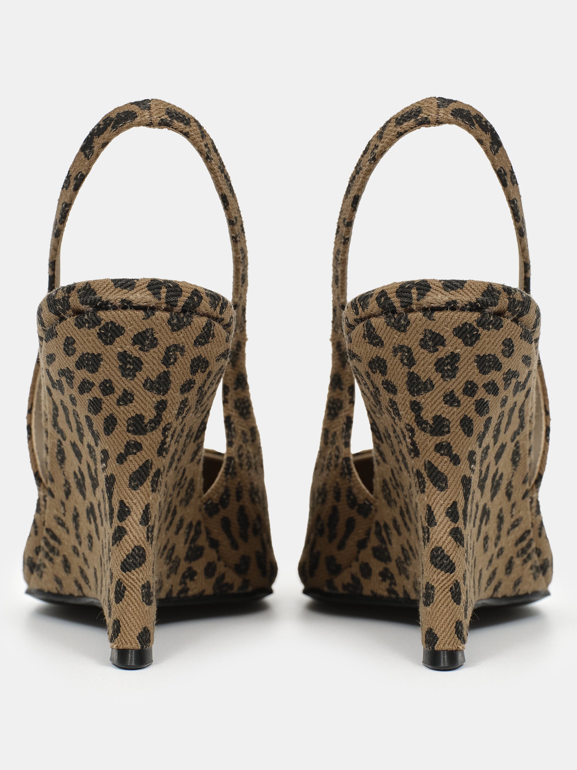 Slingback Wedge Heels, Leopard